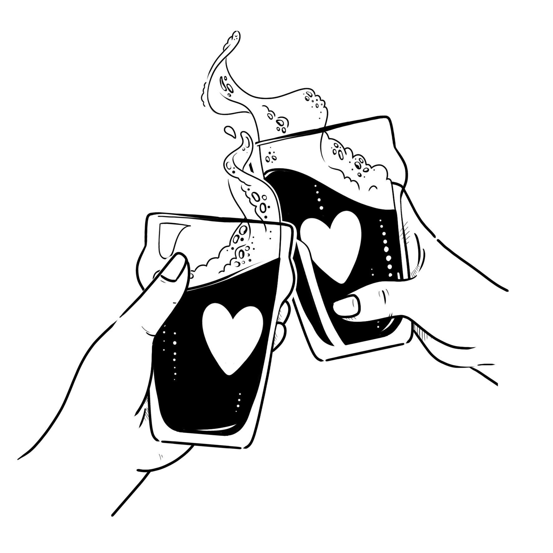 Temporary tattoo: Cheers