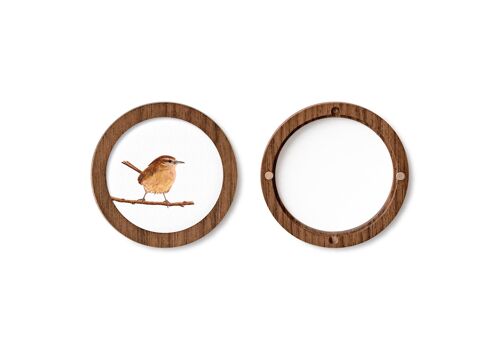 2pack round frames - "Zirkular Mini" - Nuss