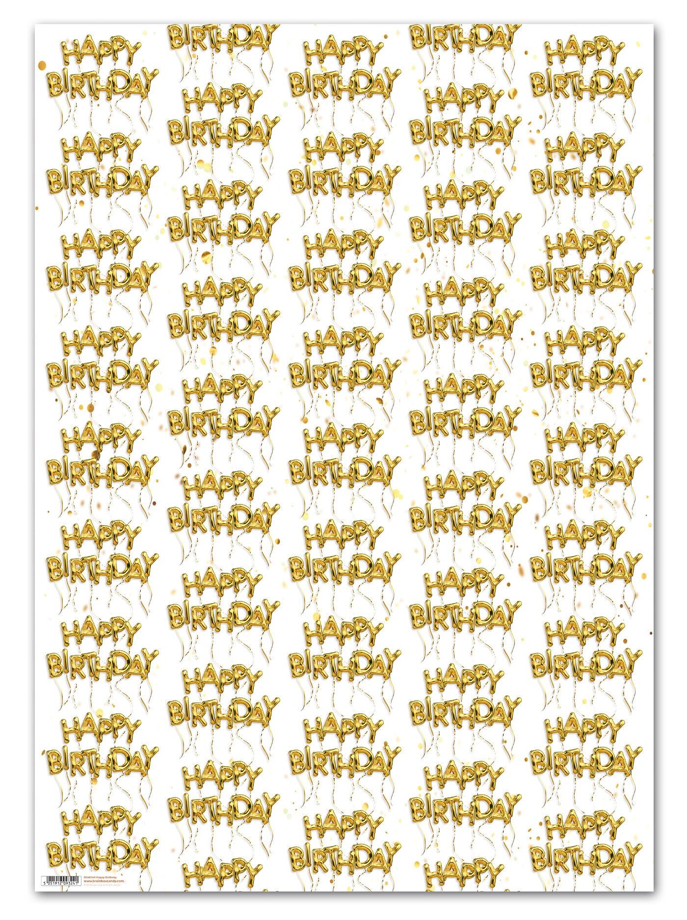Lovely Gift Wrap Happy Birthday Blooney by Brainbox Candy