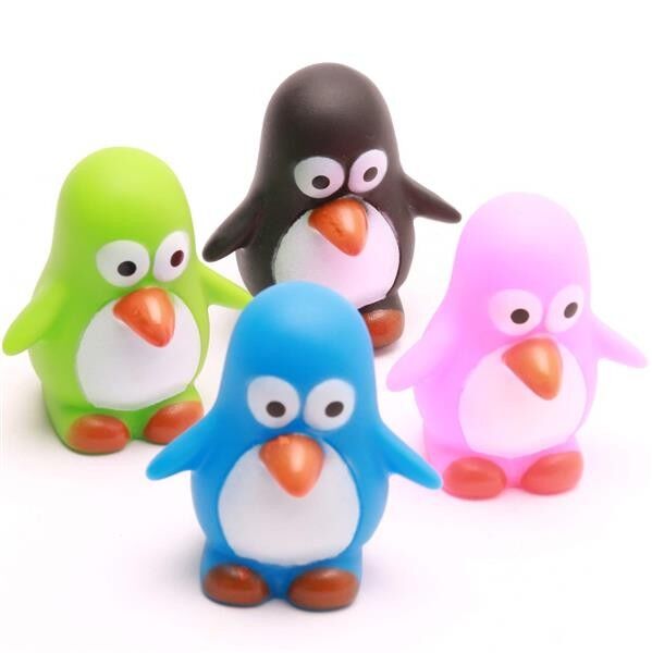 Giocattoli da bagno a forma di pinguino - set da 4 - giocattoli che squittiscono