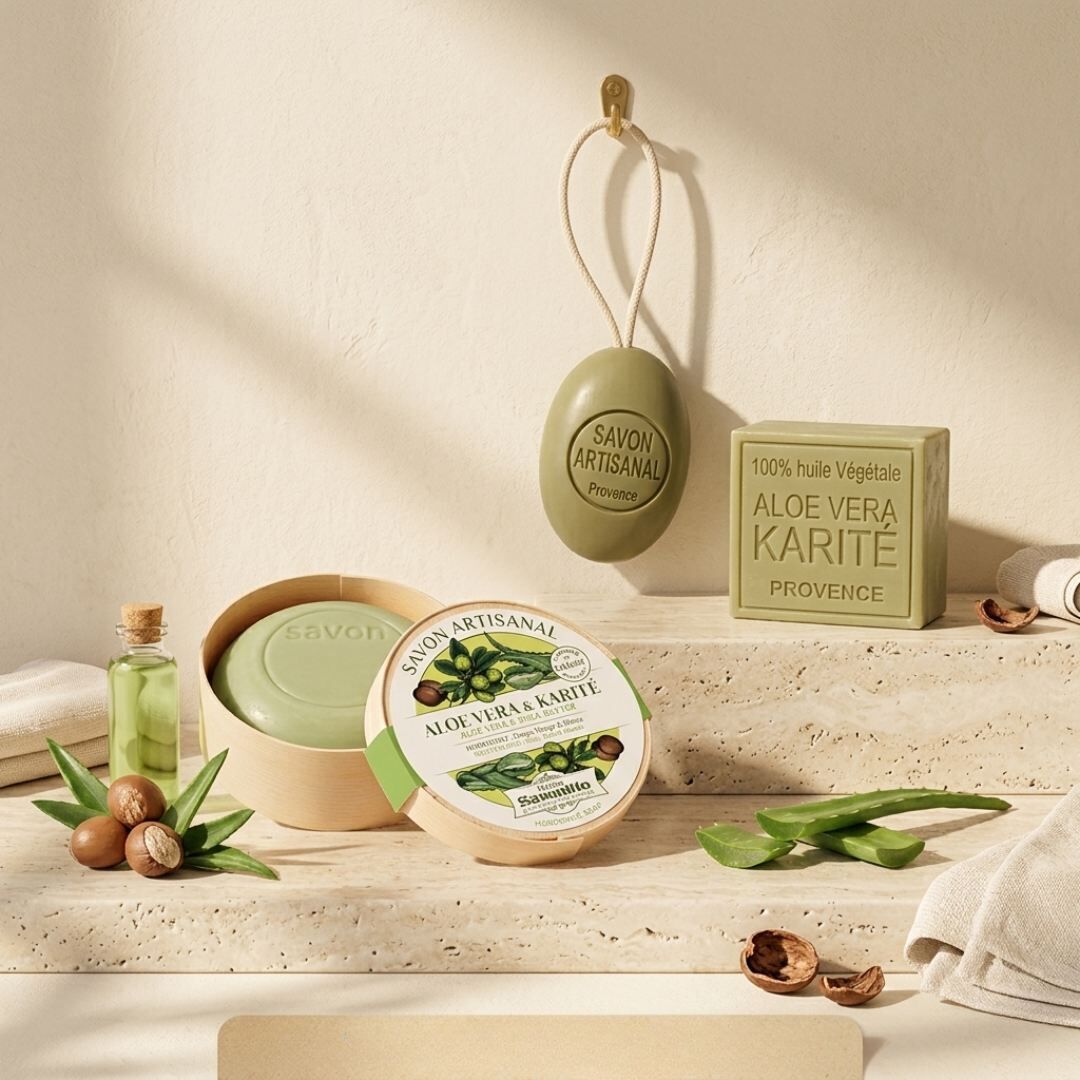 Aloe Vera/Shea Butter Soap in a Wooden Box 100g