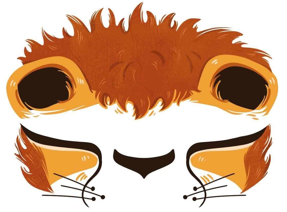 Temporary Tattoo: Mini Lion Mask
