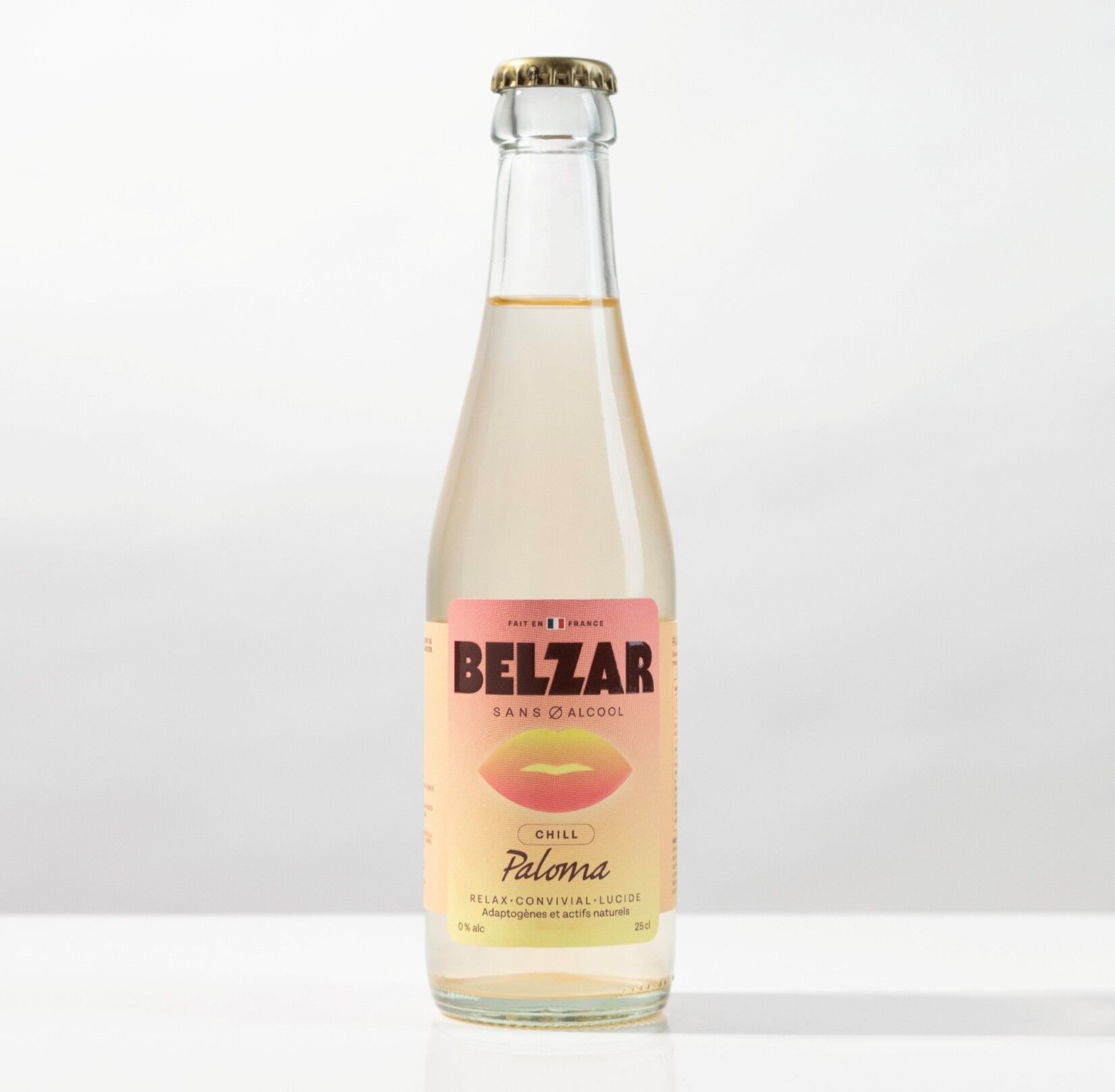 Belzar Chill Paloma – Cocktail sans alcool 0% | Bouteille verre 25cl