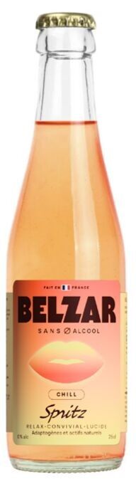 Belzar Chill – Spritz relajante sin alcohol 0% (botella de 25 cl) – Ideal para un aperitivo relajante – Pedido anticipado, entrega a principios de enero
