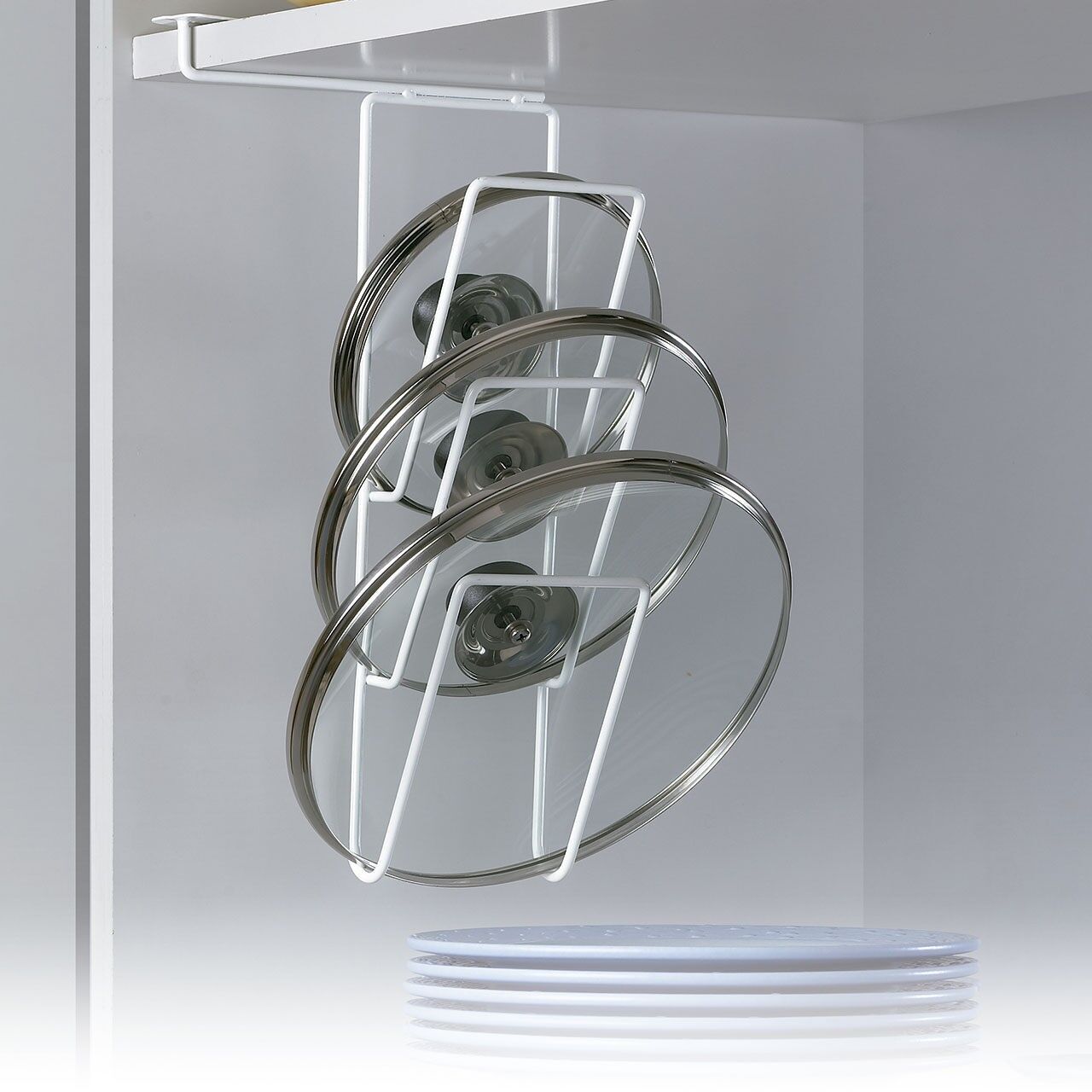 Rayen – Küchenschrank-Organizer, weiß, 39 x 20.5 x 10 cm