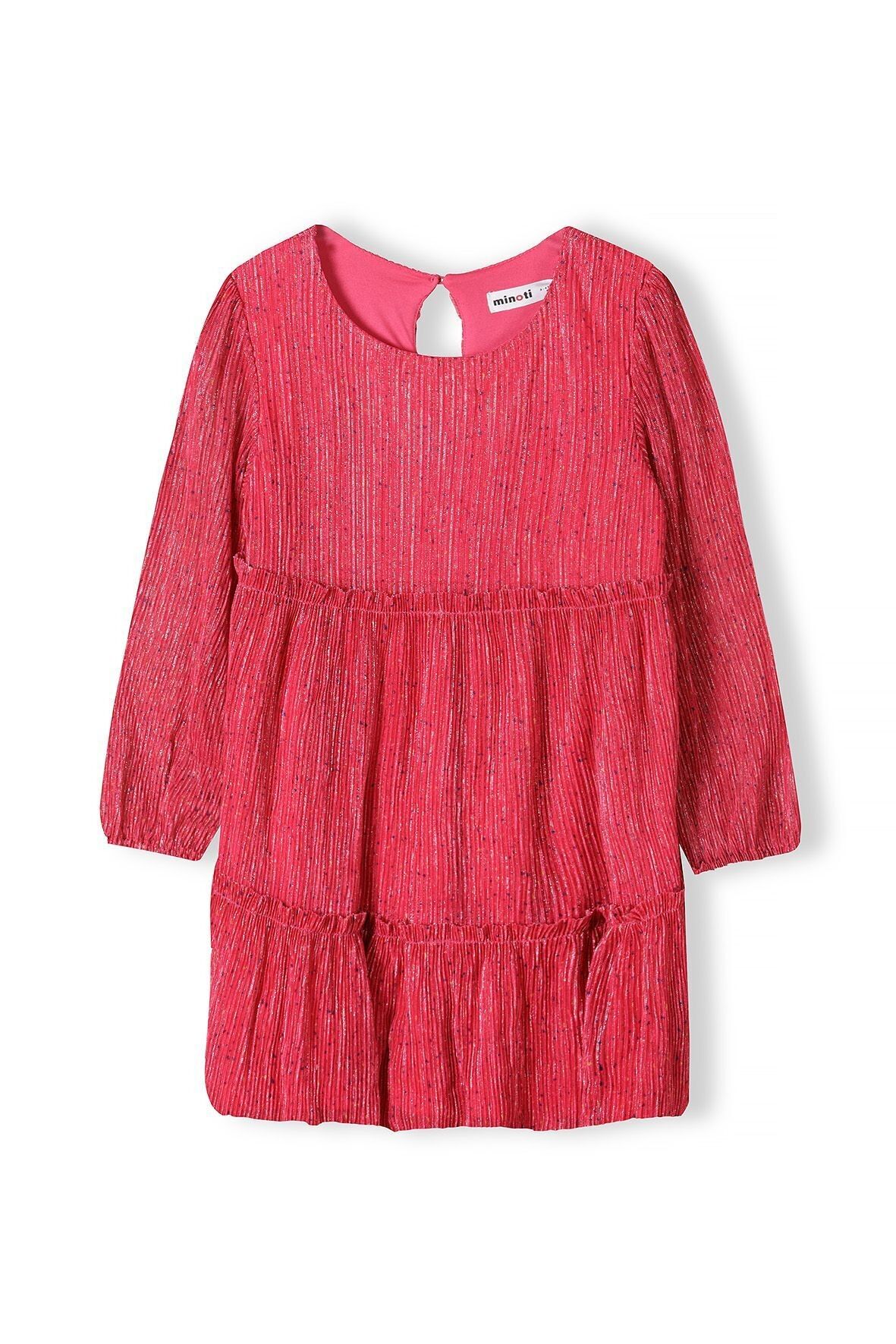 Girls sparkle pleated party dress pink 3-14y