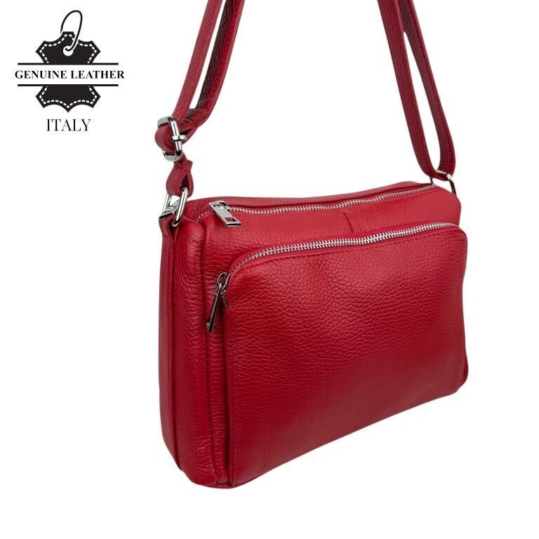 Borsa a tracolla in pelle di alta qualità con 4 tasche