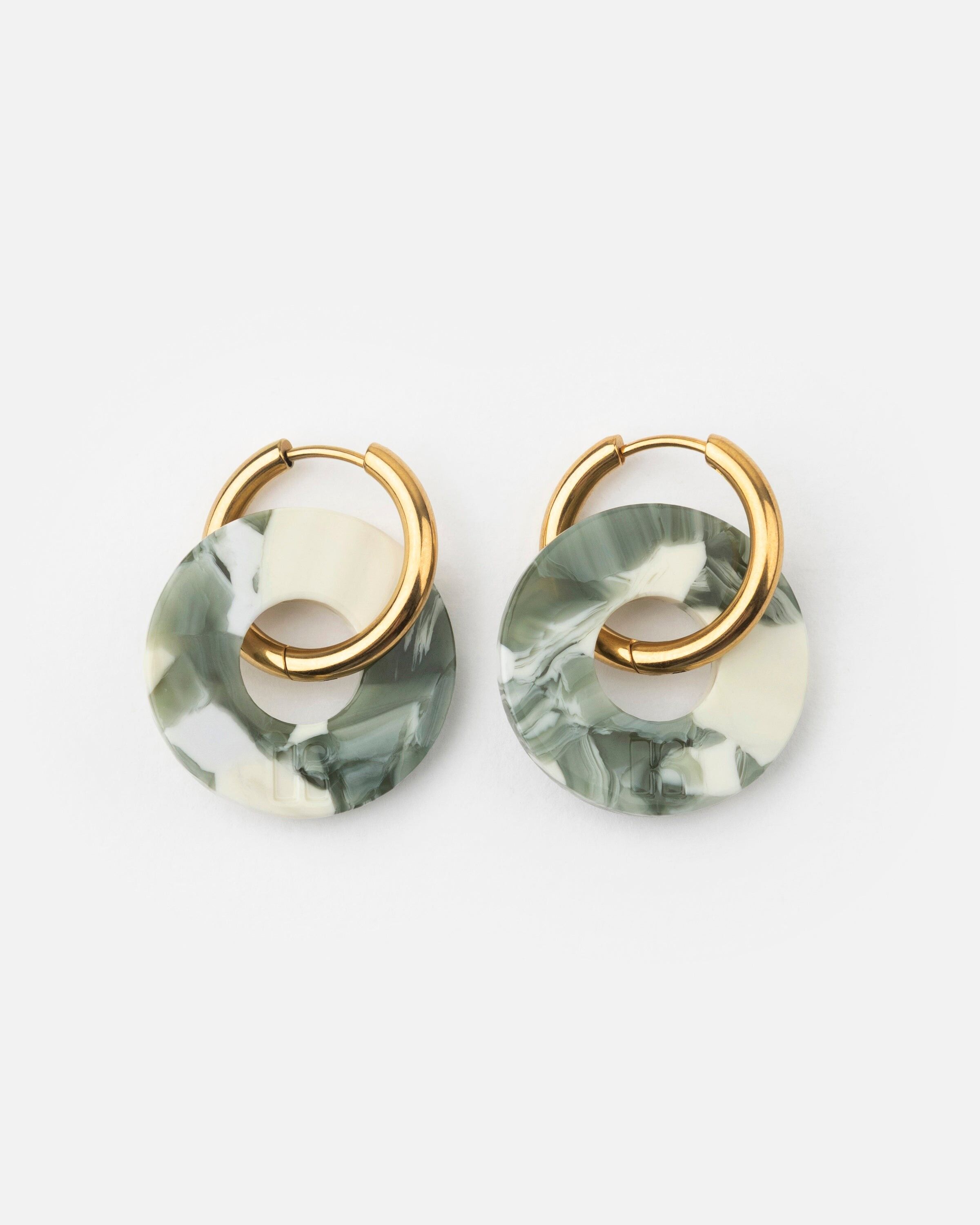 Orecchini a ciambella - Marmo -