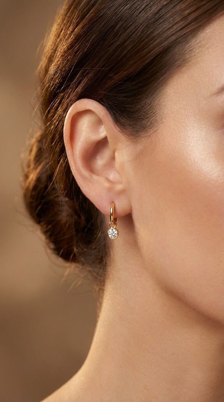 Boucles d'oreille en acier inoxydable 124AQ556