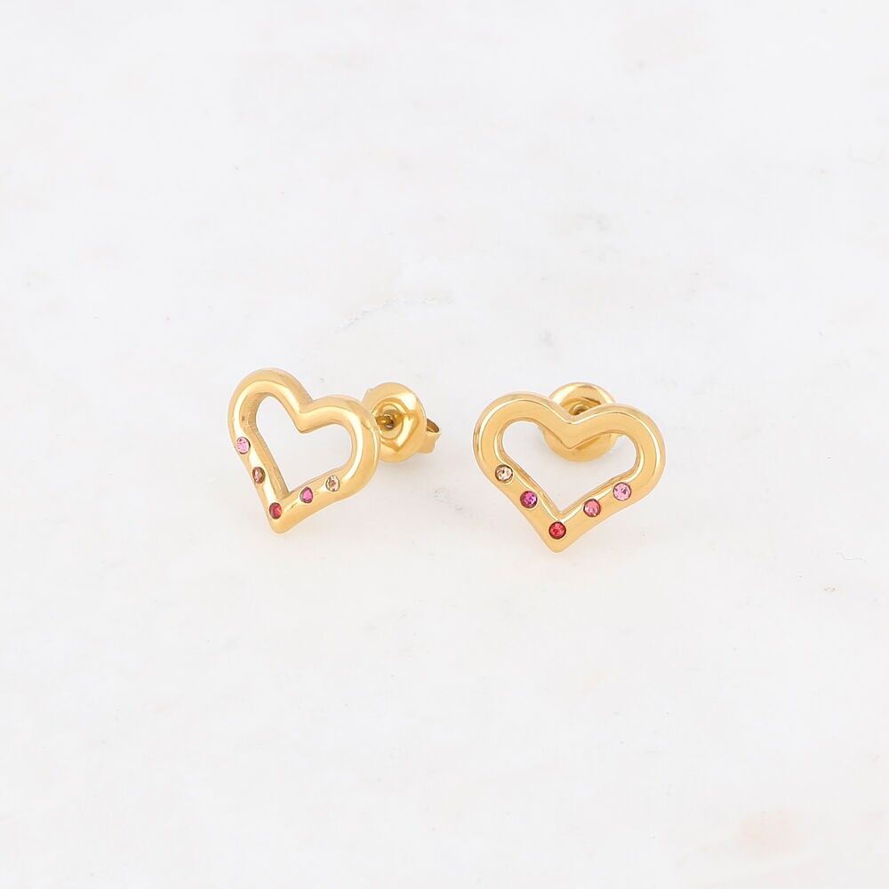 B.O chip with heart and rhinestones