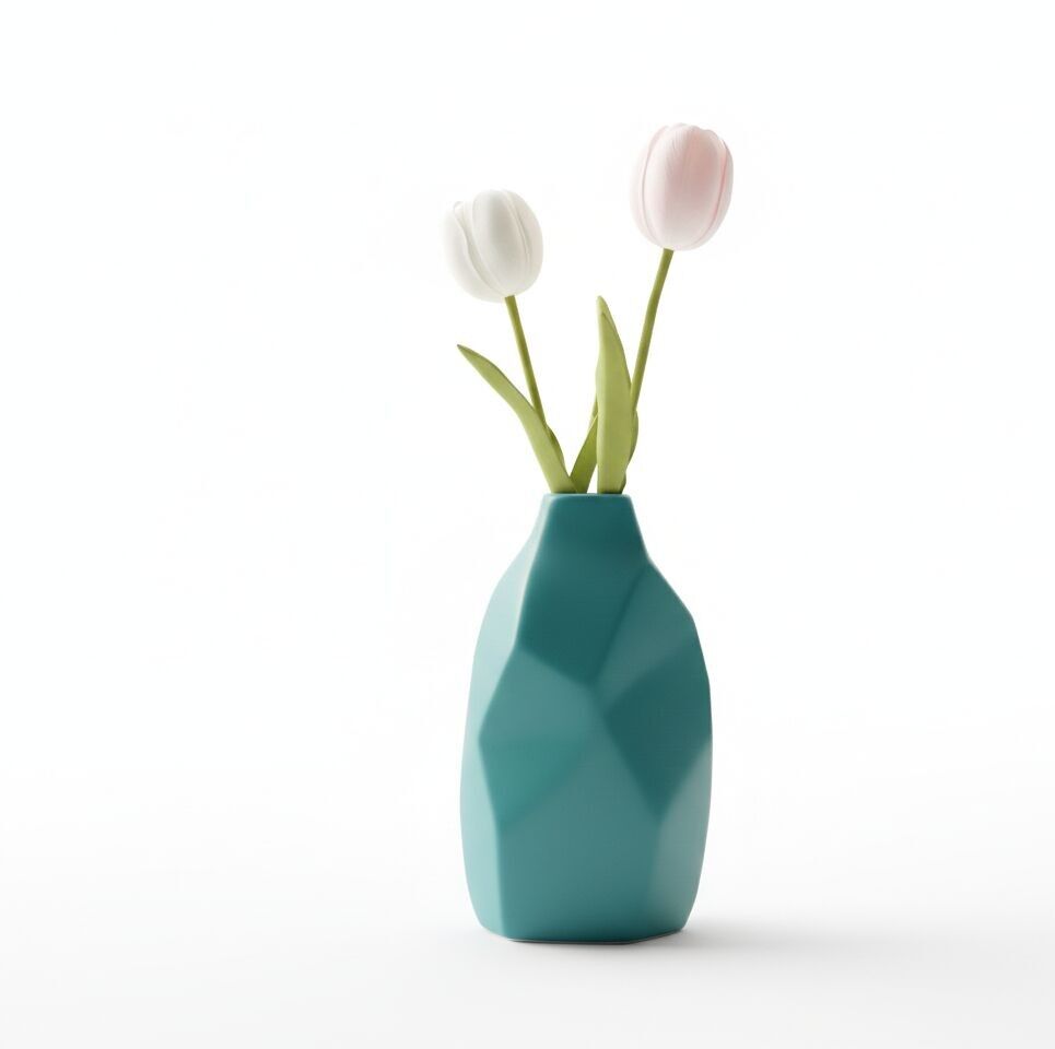 Moderne abstrakte geometrische Vase – Minimalistische Wohnaccessoires