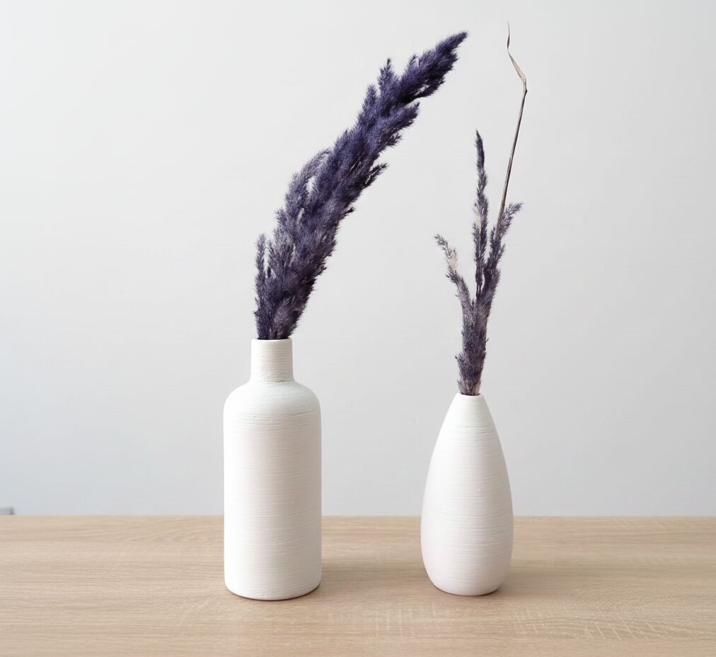 Minimalistische Keramik-Minivasen – Moderne, strukturierte Knospenvasen