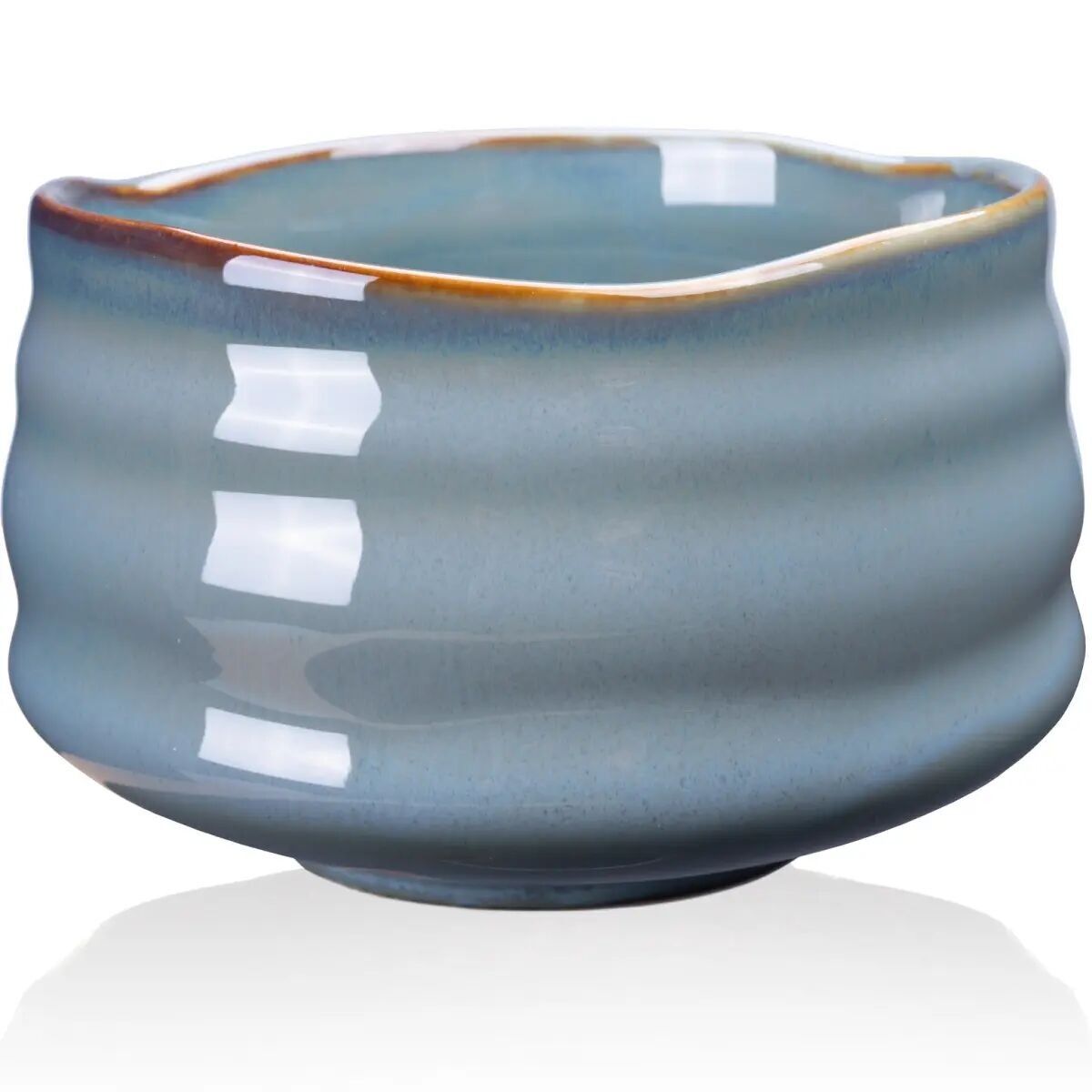 Matcha bowl "Menouseki" - Chawan in Hantsutsu-gata style, 430 ml