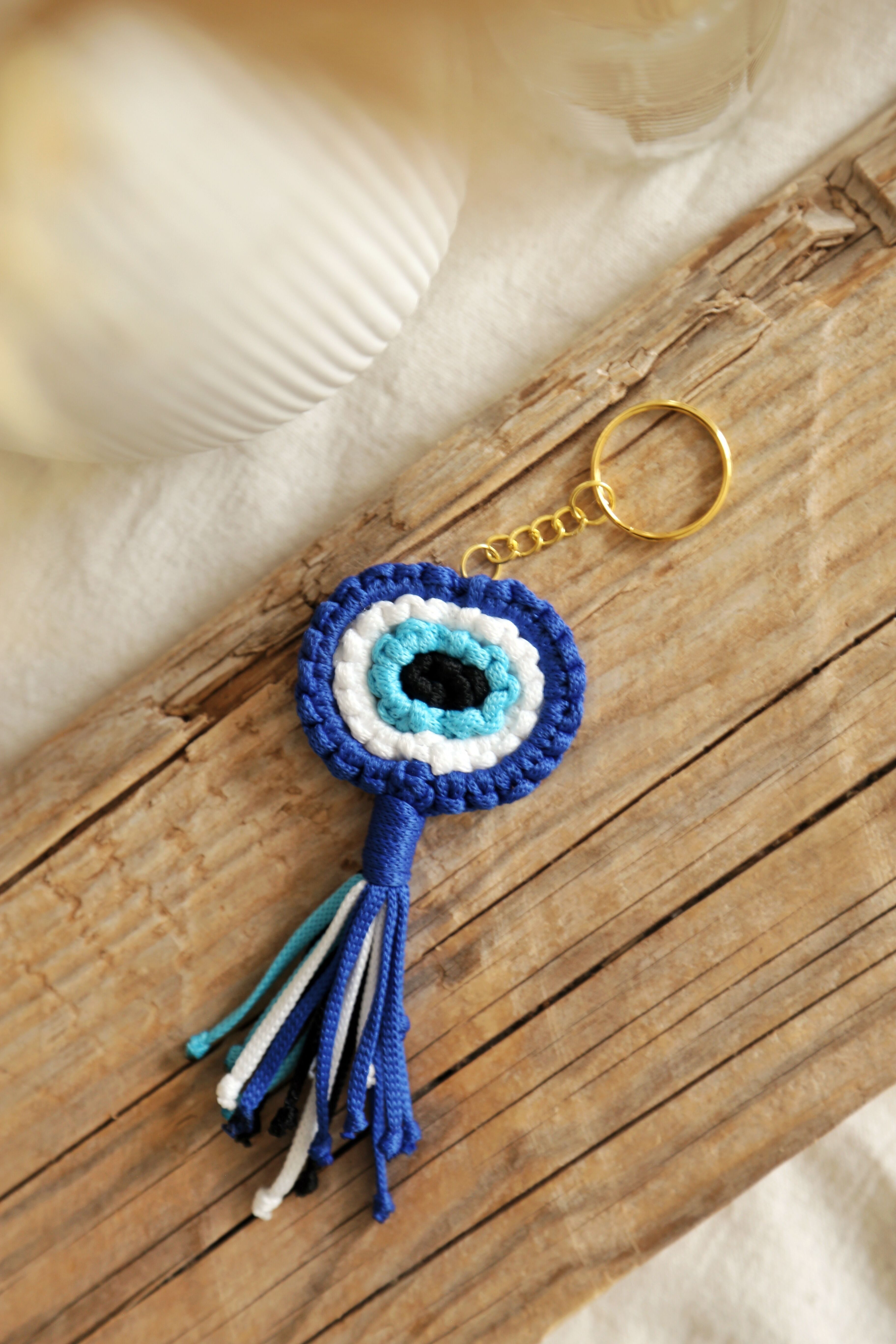 Makramee-Schlüsselanhänger zum Schutz der Augen