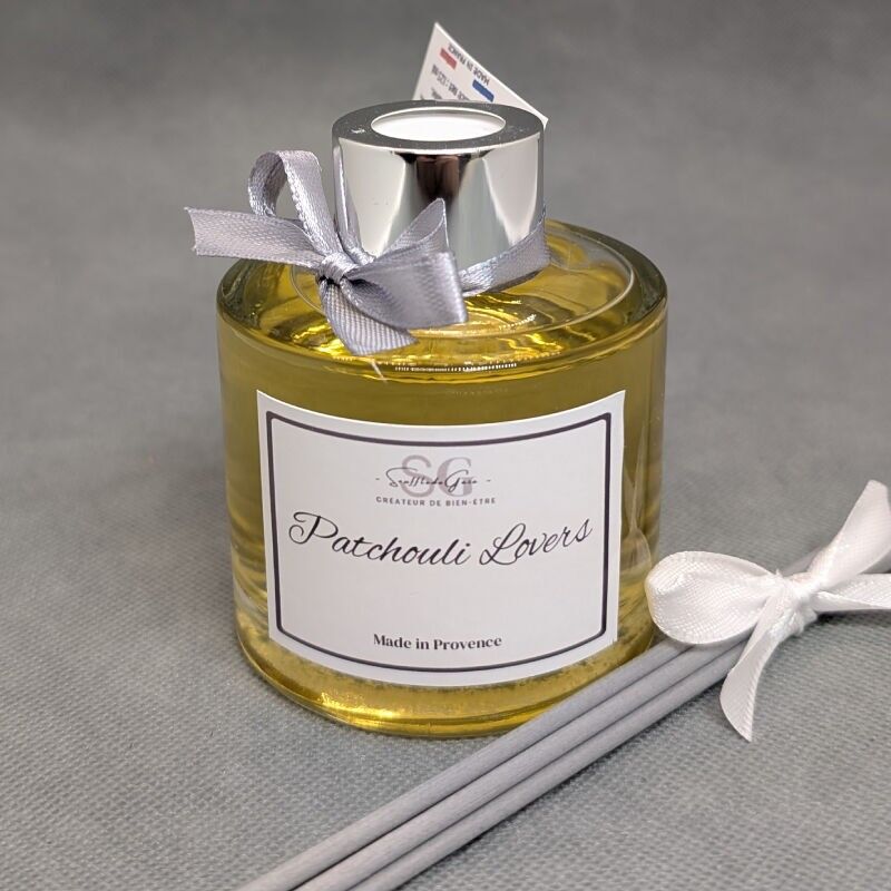 Patchouli Lovers Reed Diffuser – Alcohol-Free Base | Handmade in France