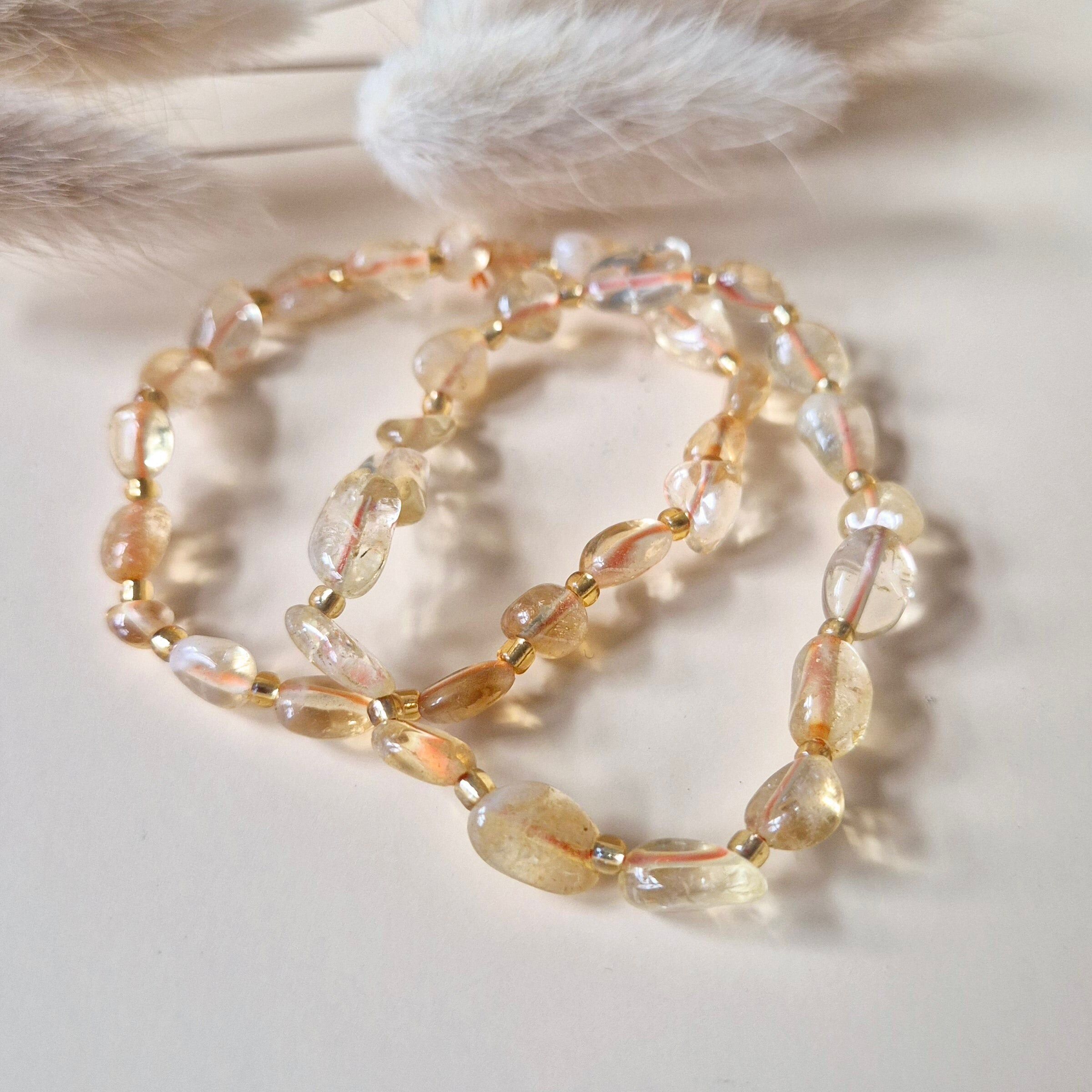 Citrin-Armband – Natürliche Splitter & organische Form