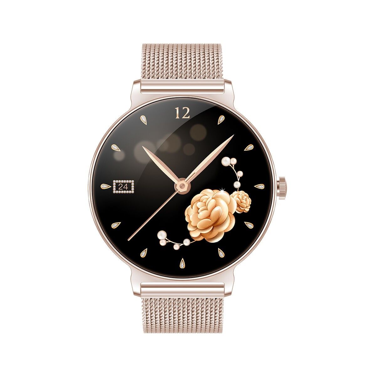 SMARTY unisex watch - Harmony - SW114 - Round metal case - Milanese mesh bracelet - Case thickness 9 mm
