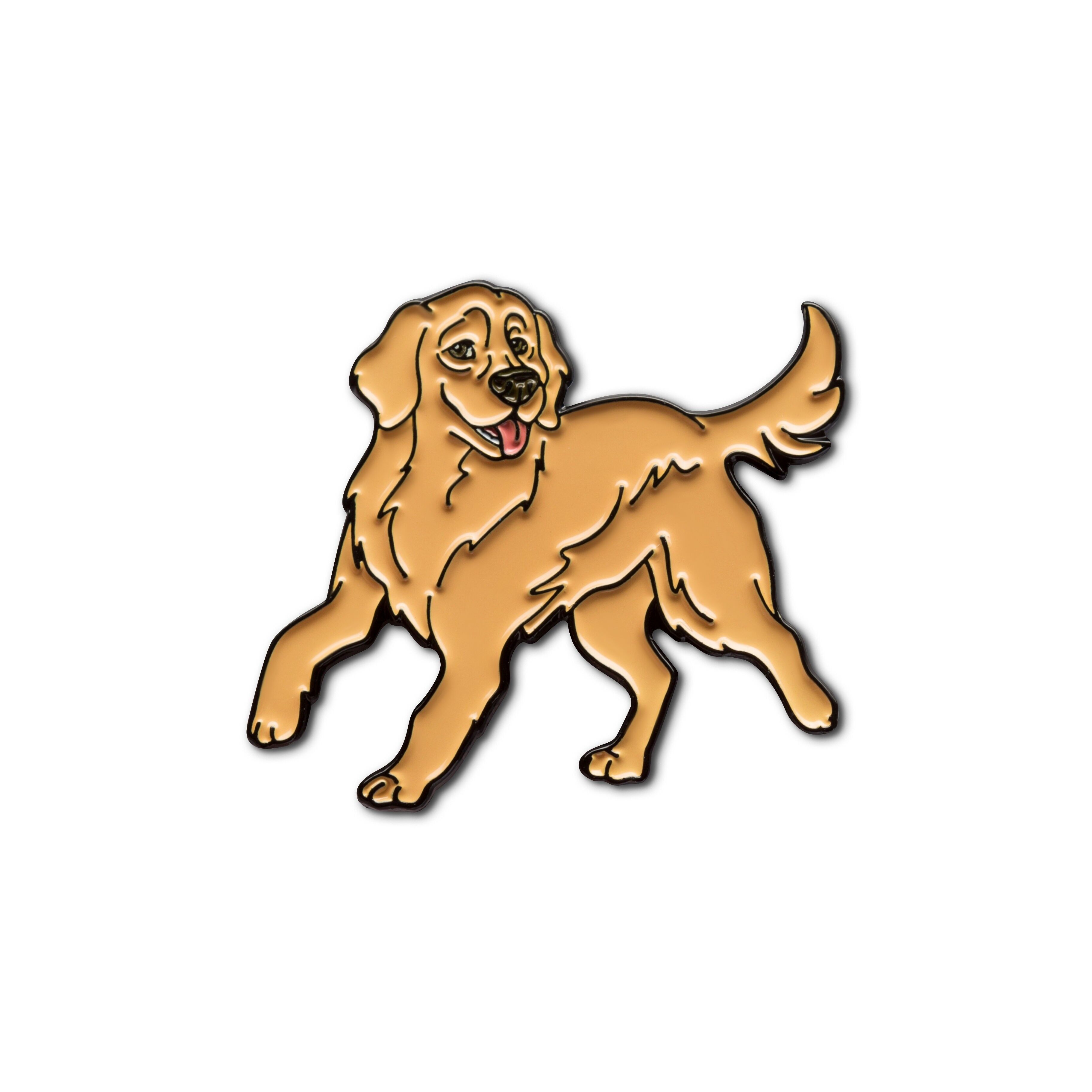Pin's en émail « Golden Retriever »