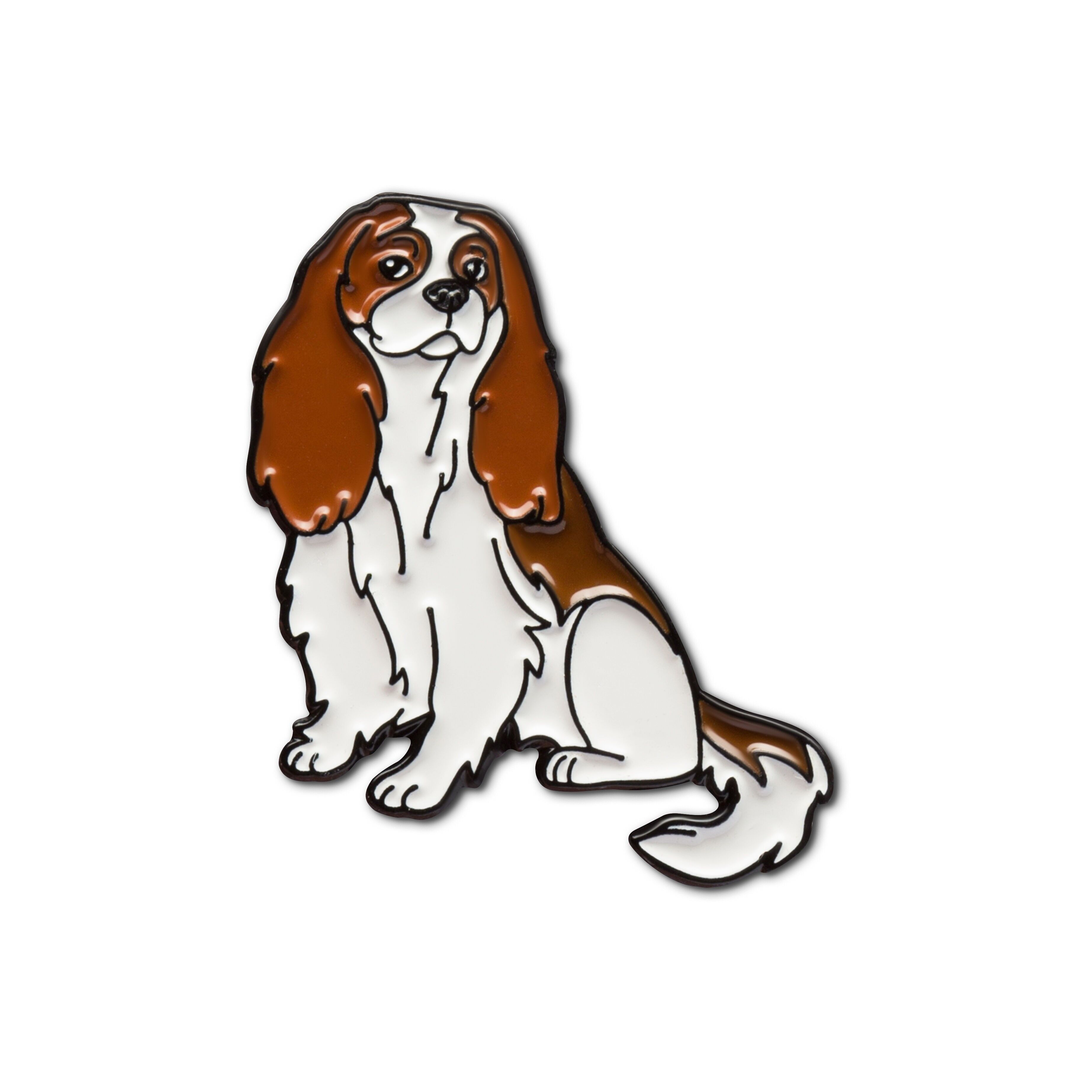 Pin's en émail « Chien épagneul King Charles »
