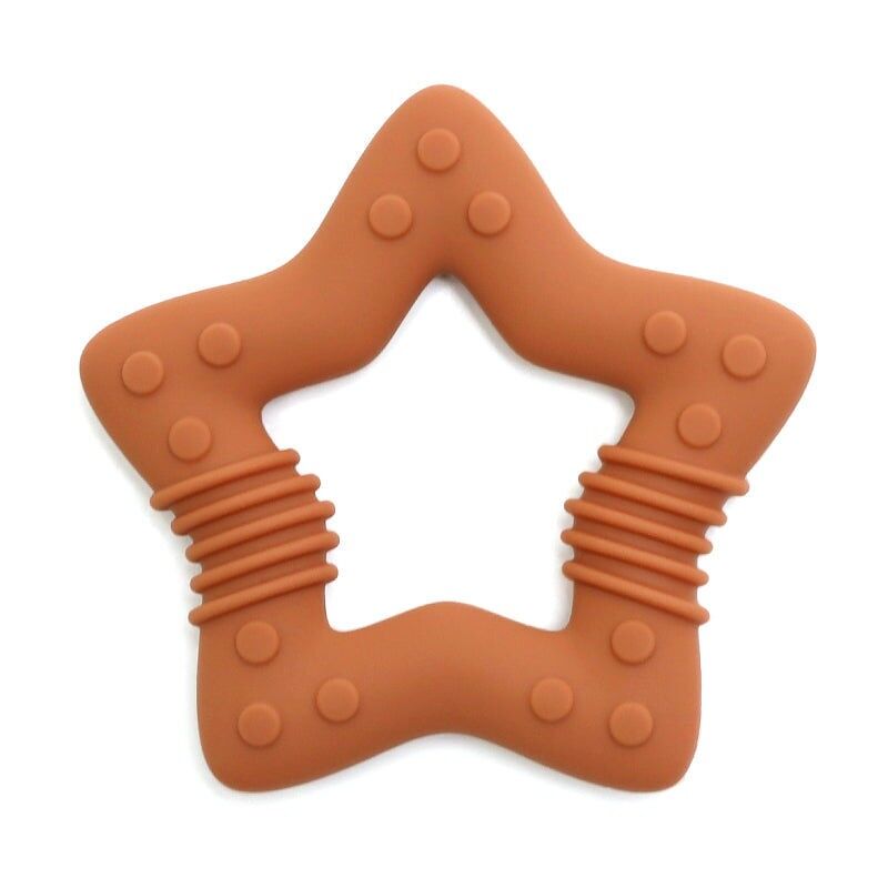 Anello da dentizione in silicone a forma di stella - Ruggine