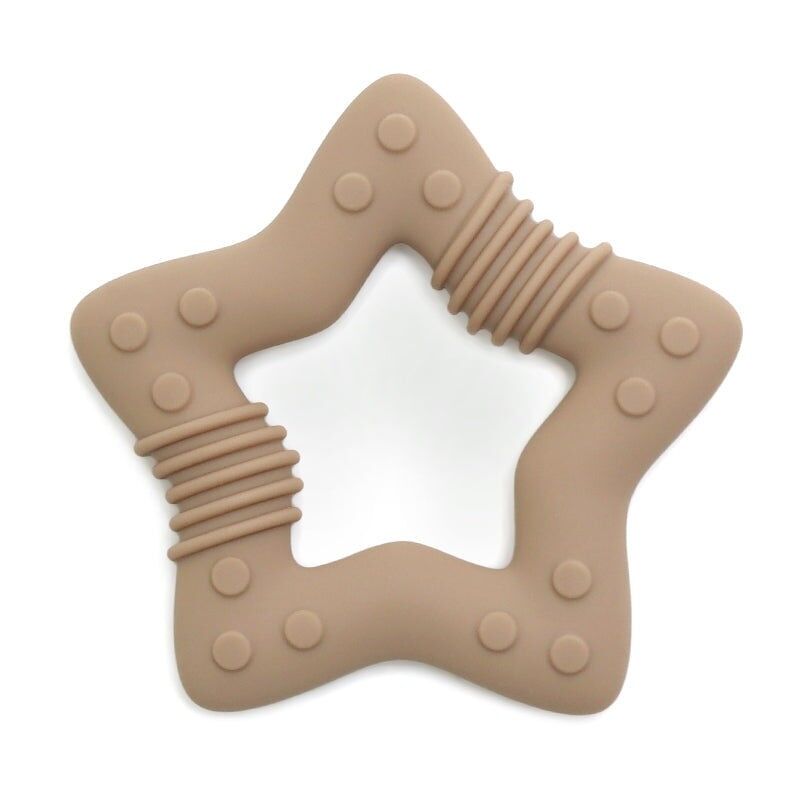 Silikon-Beißring Stern - Sand