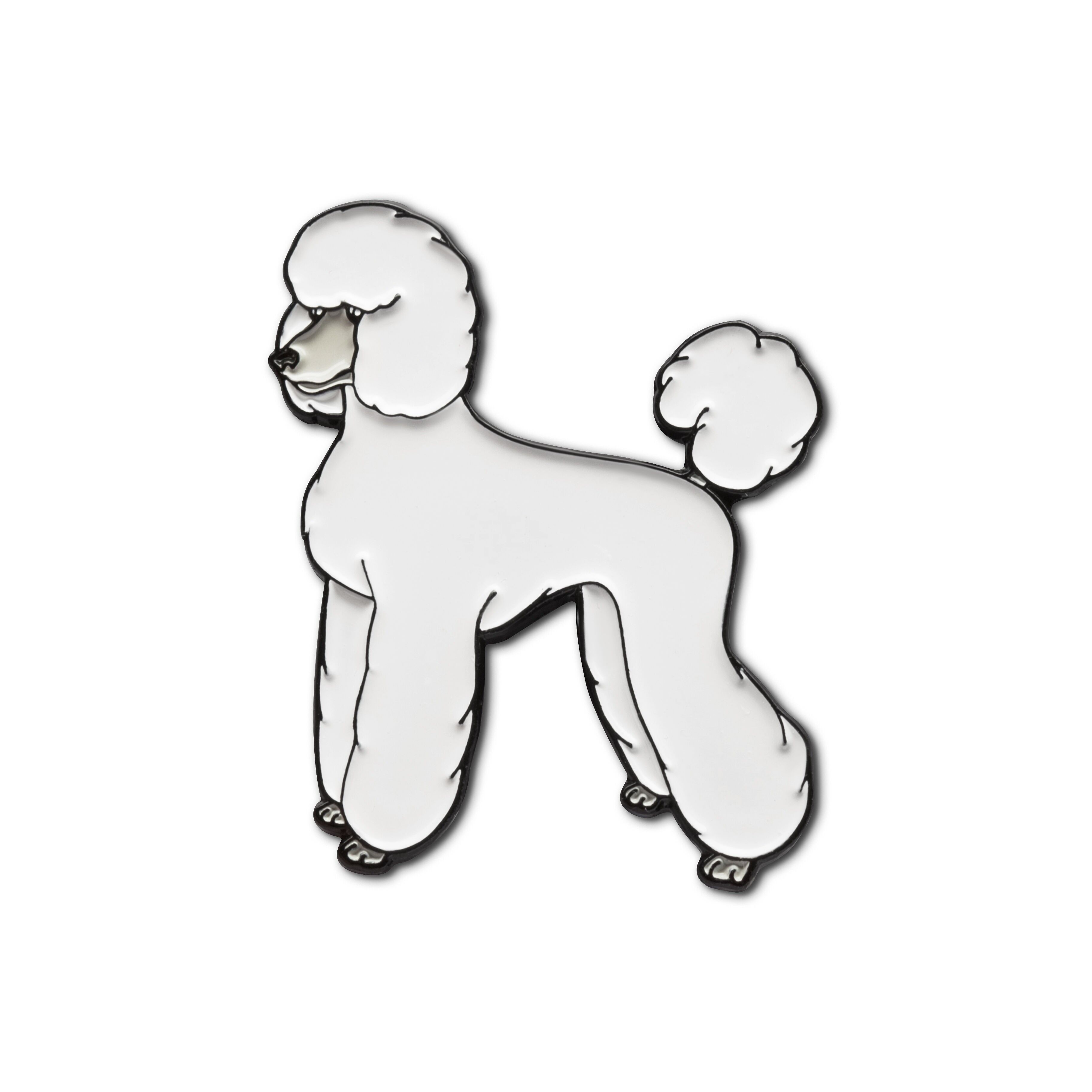 Pin's en émail « Chien caniche standard »