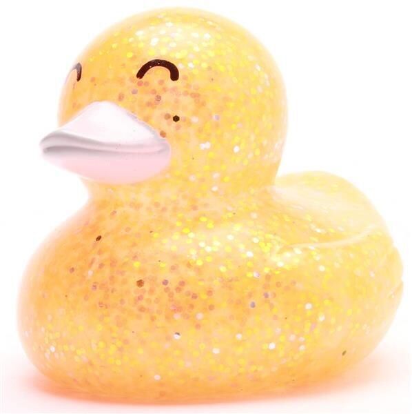 Patito de goma brillante - naranja - patito de goma