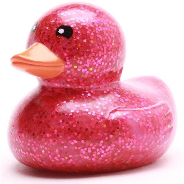 Paperella da bagno glitterata - viola - paperella di gomma