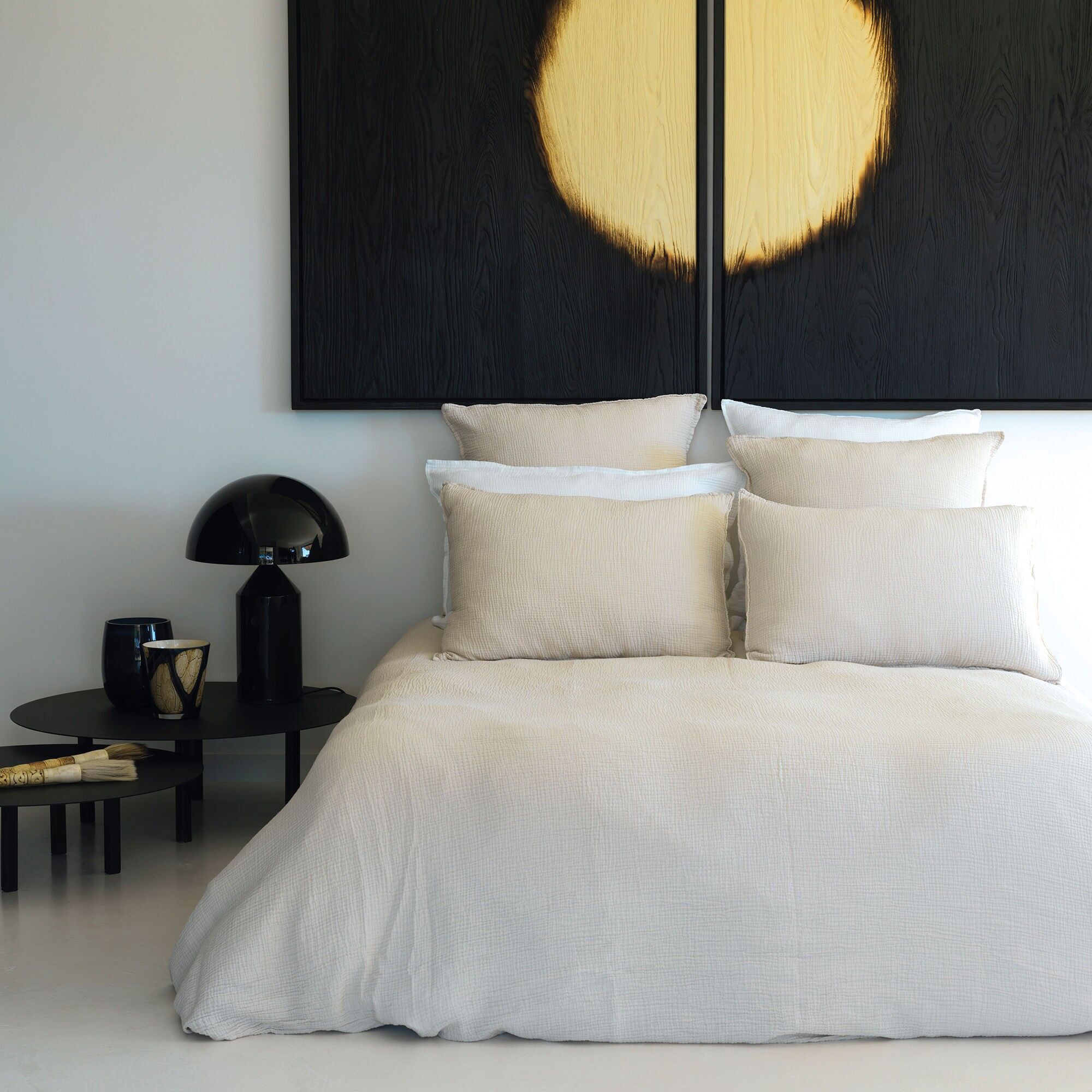 Housse de couette gaze de coton ciment 240X220 CM