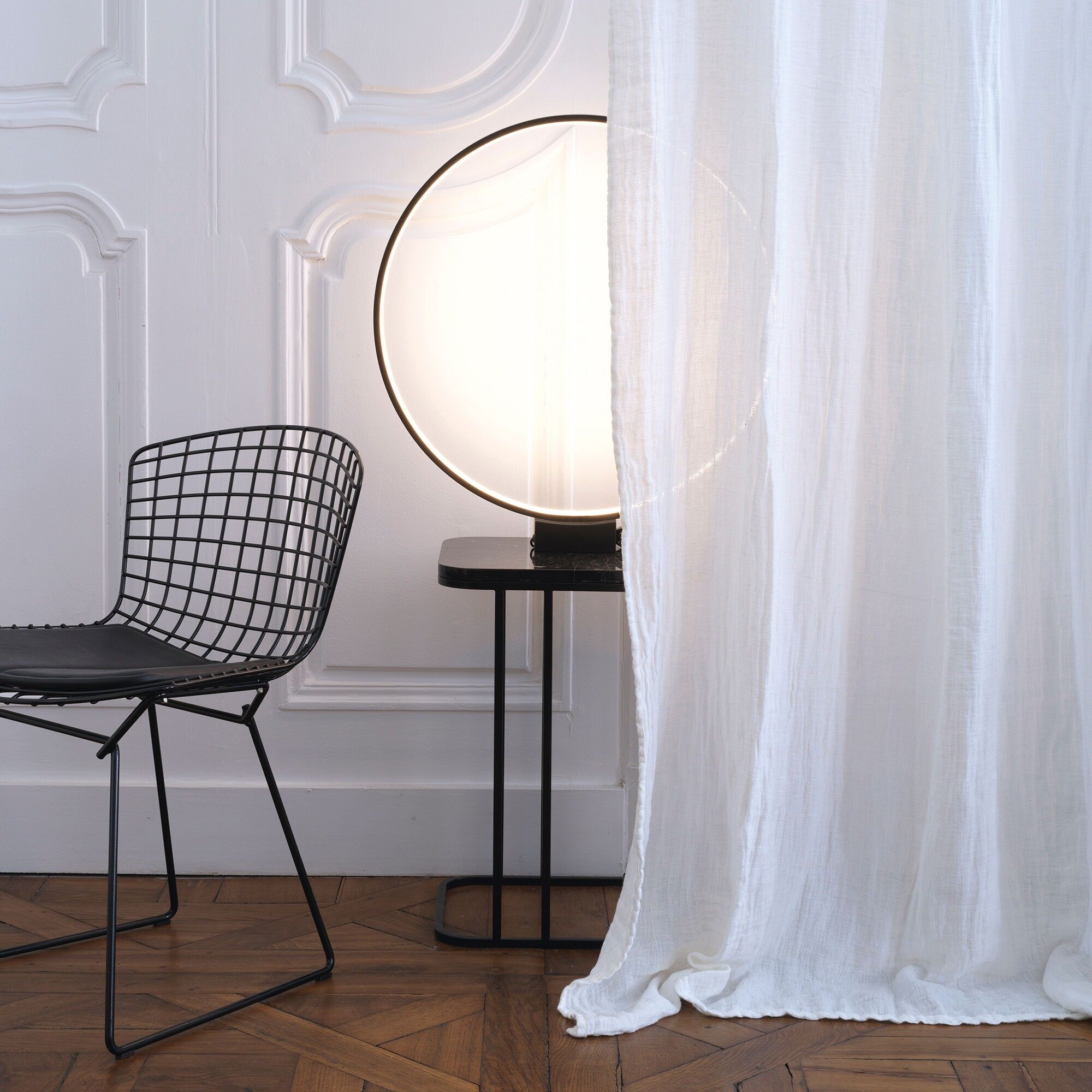 Rideau Gaspard blanc 140 x 275 cm