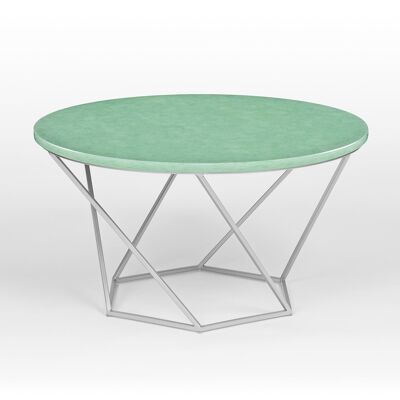 Venedig Couchtisch - Jade Green - Silber