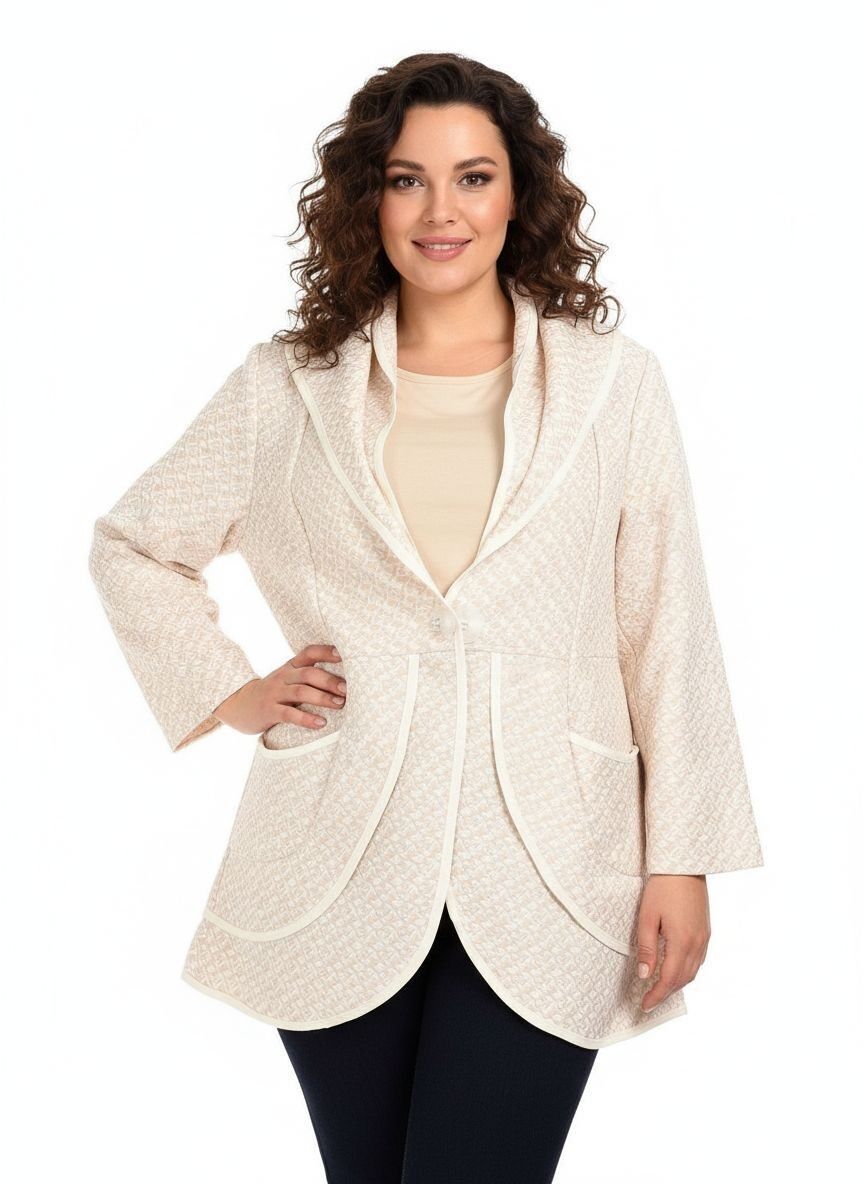 Veste texturé grande taille (A531)