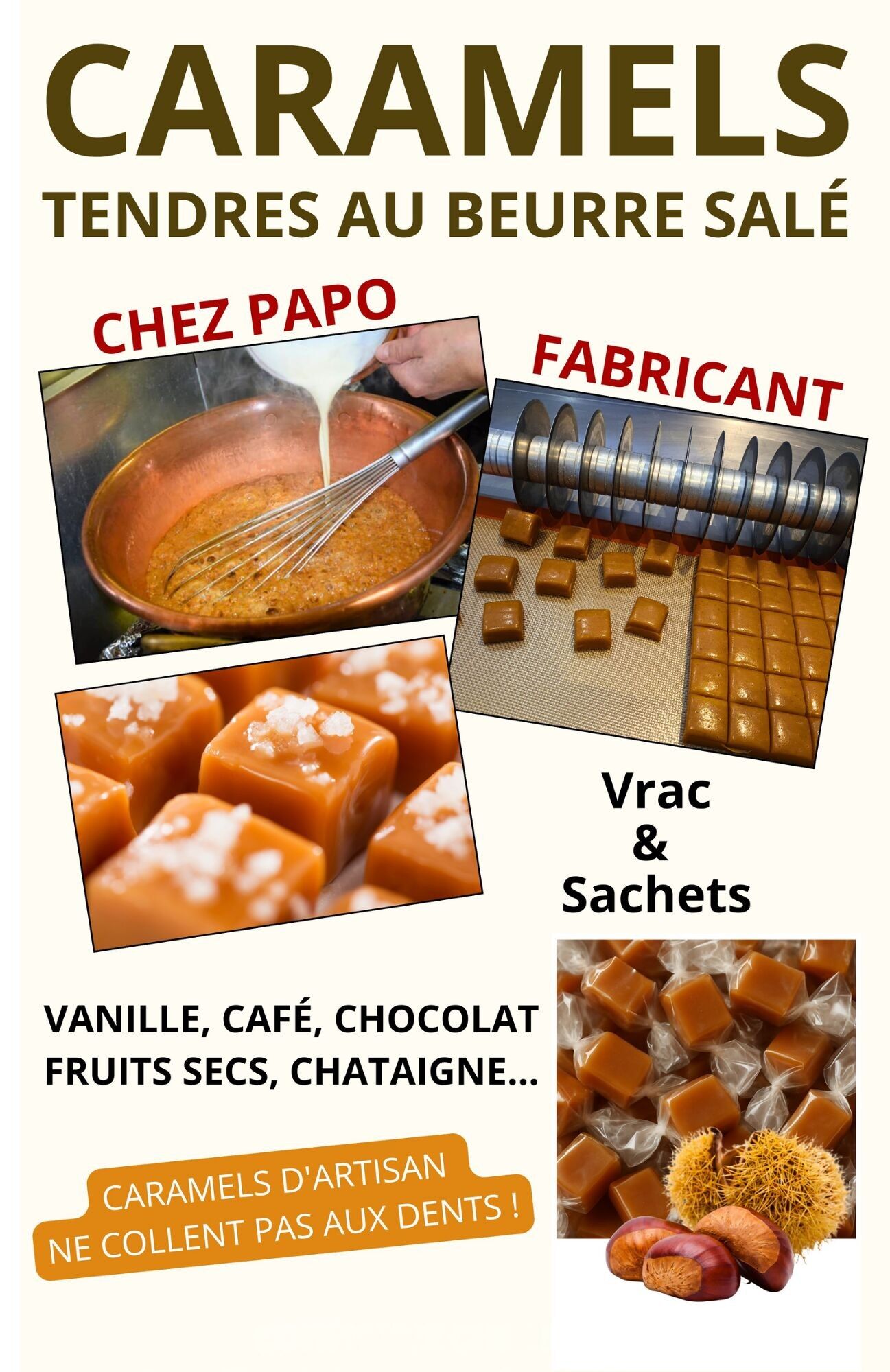 Caramelos de mantequilla salada blandos - Bolsitas de frutos secos surtidos