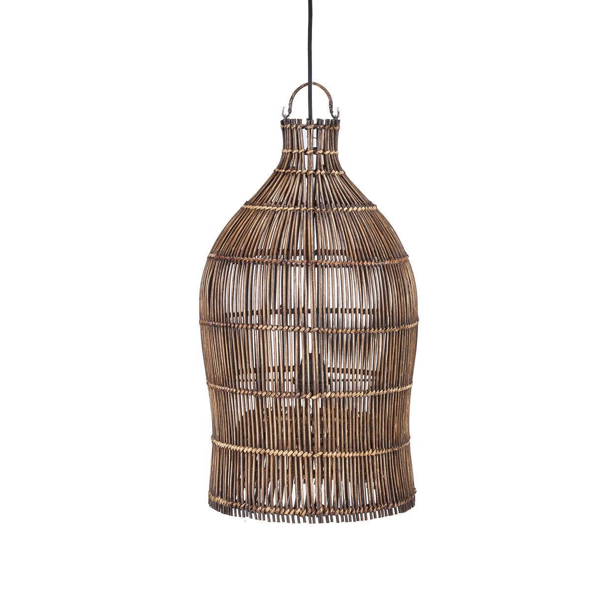 The Woven Bell Pendant - Dark Walnut - S