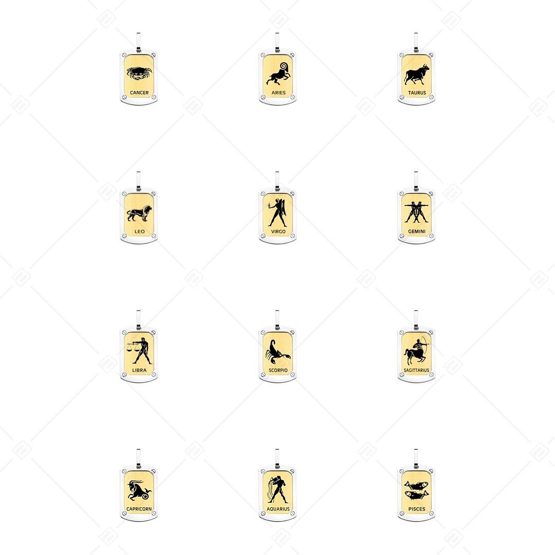 BALCANO - Ciondolo Zodiaco - Confezione da 12 segni zodiacali