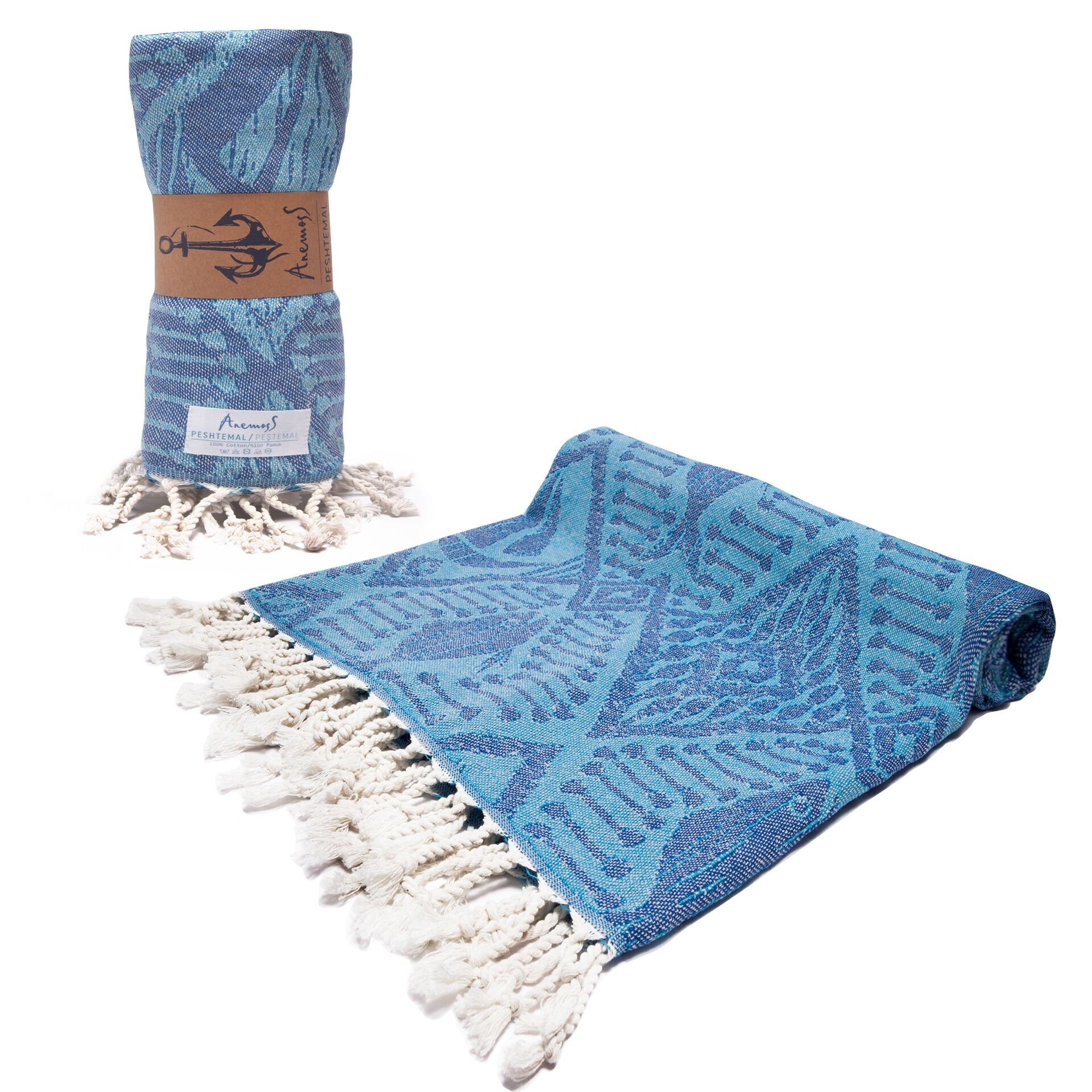 Anemoss SailboatPeshtemal turco/asciugamano, 100% cotone, 40 x 70 cm