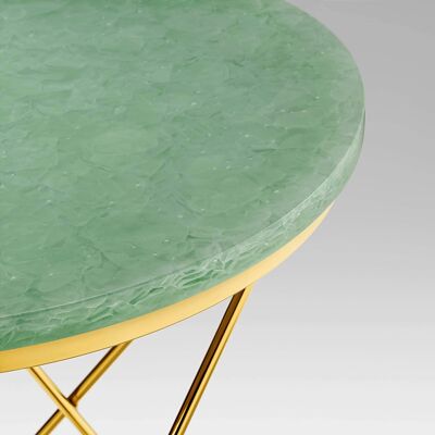 Paris Gold Beistelltisch - Jade Green