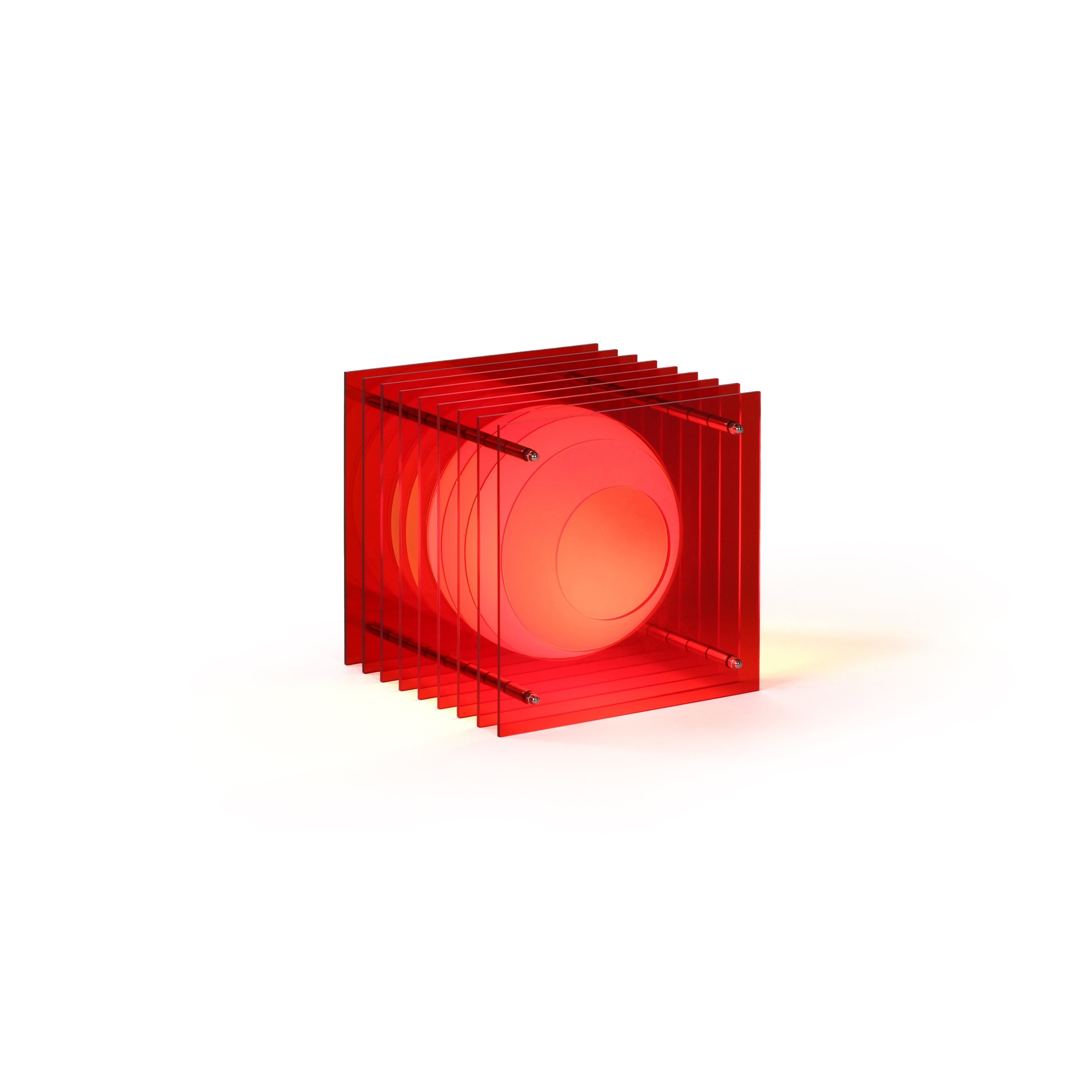 Lớp small square in red acrylic CE