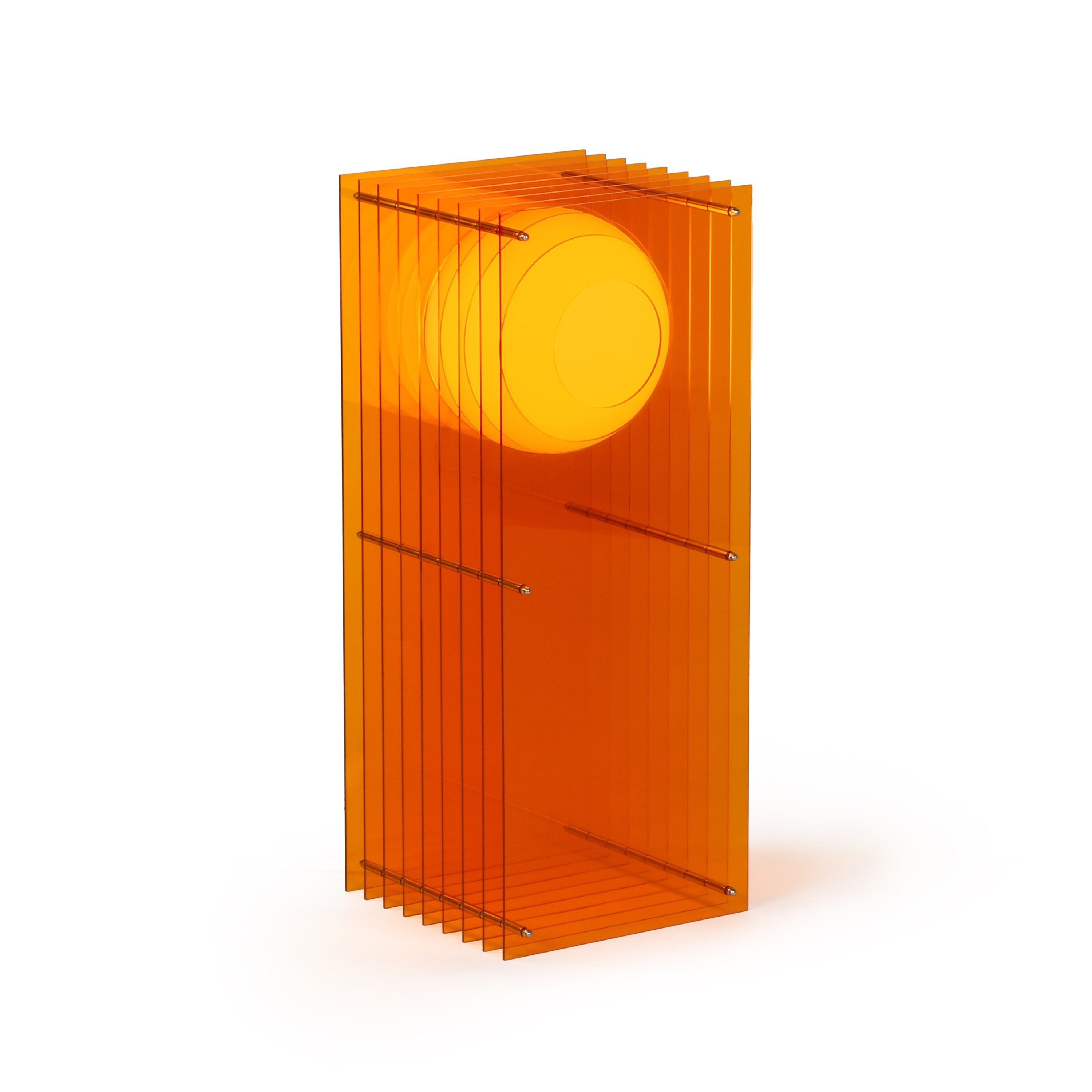 Lớp big rectangle in orange acrylic CE