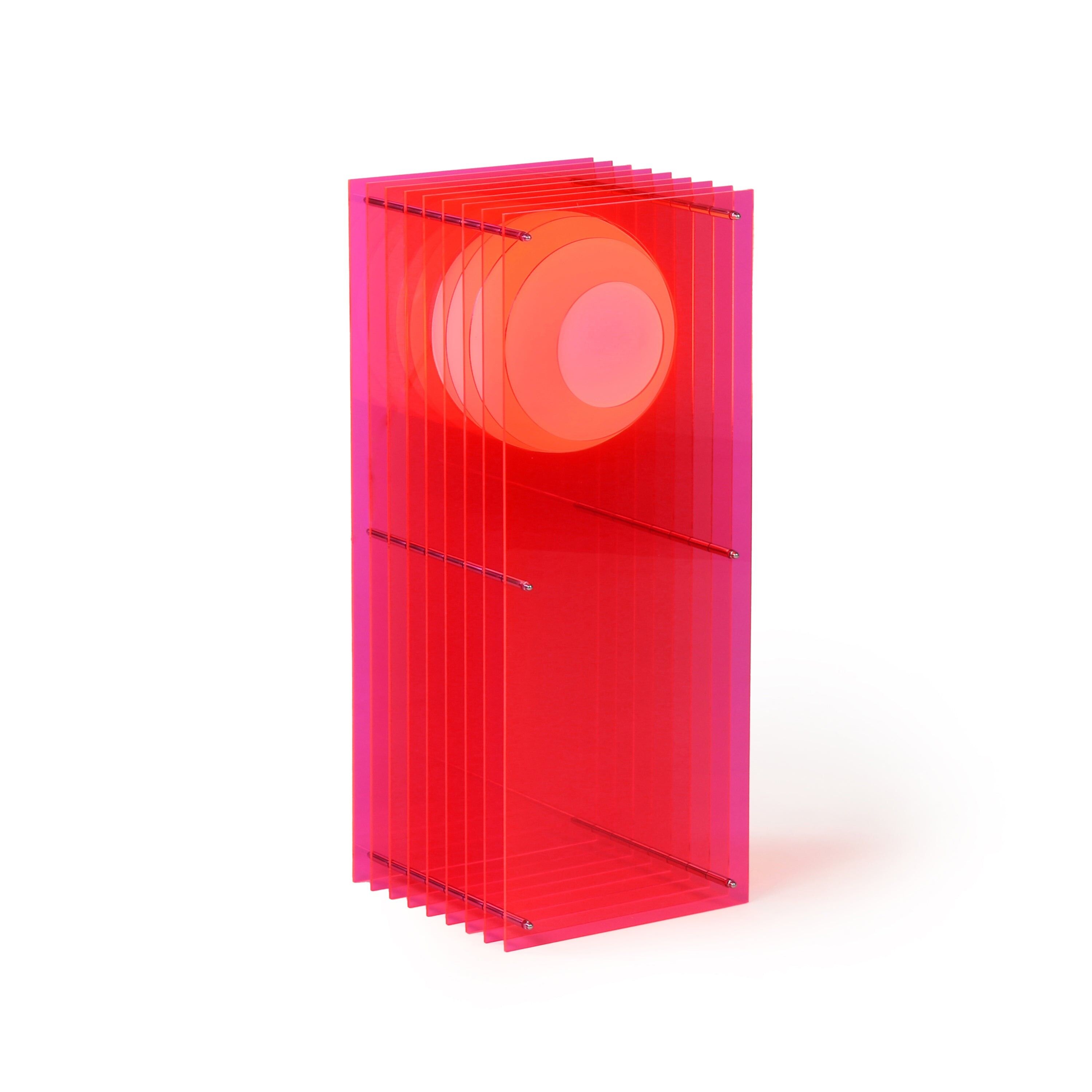Lớp big rectangle in electric pink acrylic CE