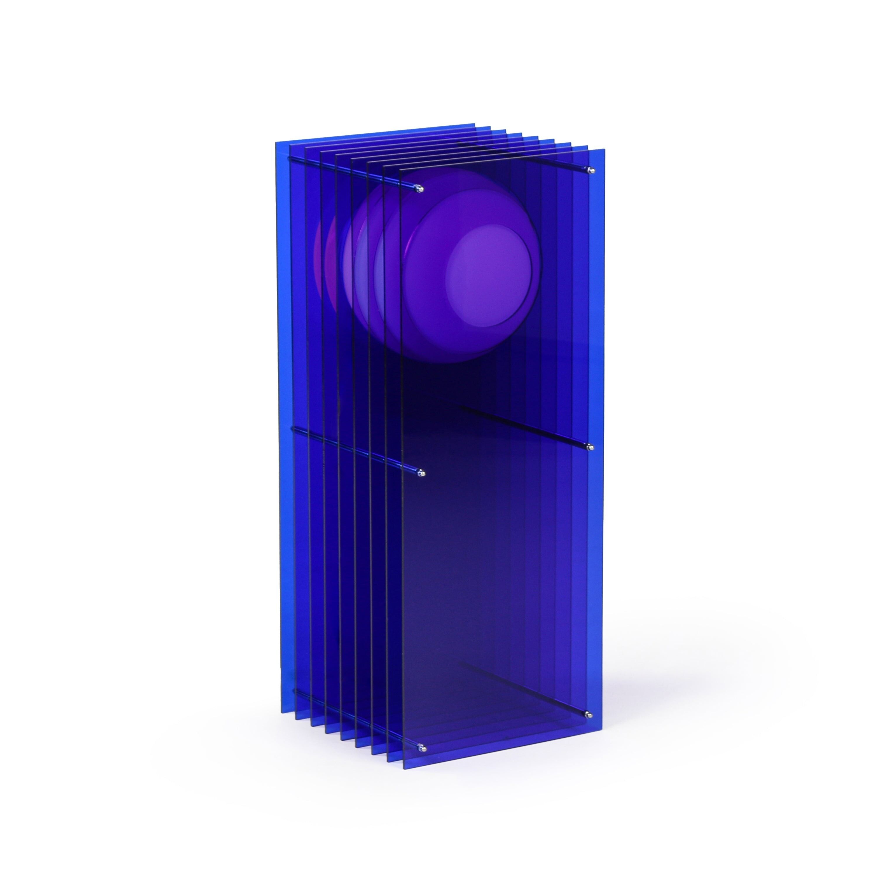 Lớp big rectangle in blue acrylic CE