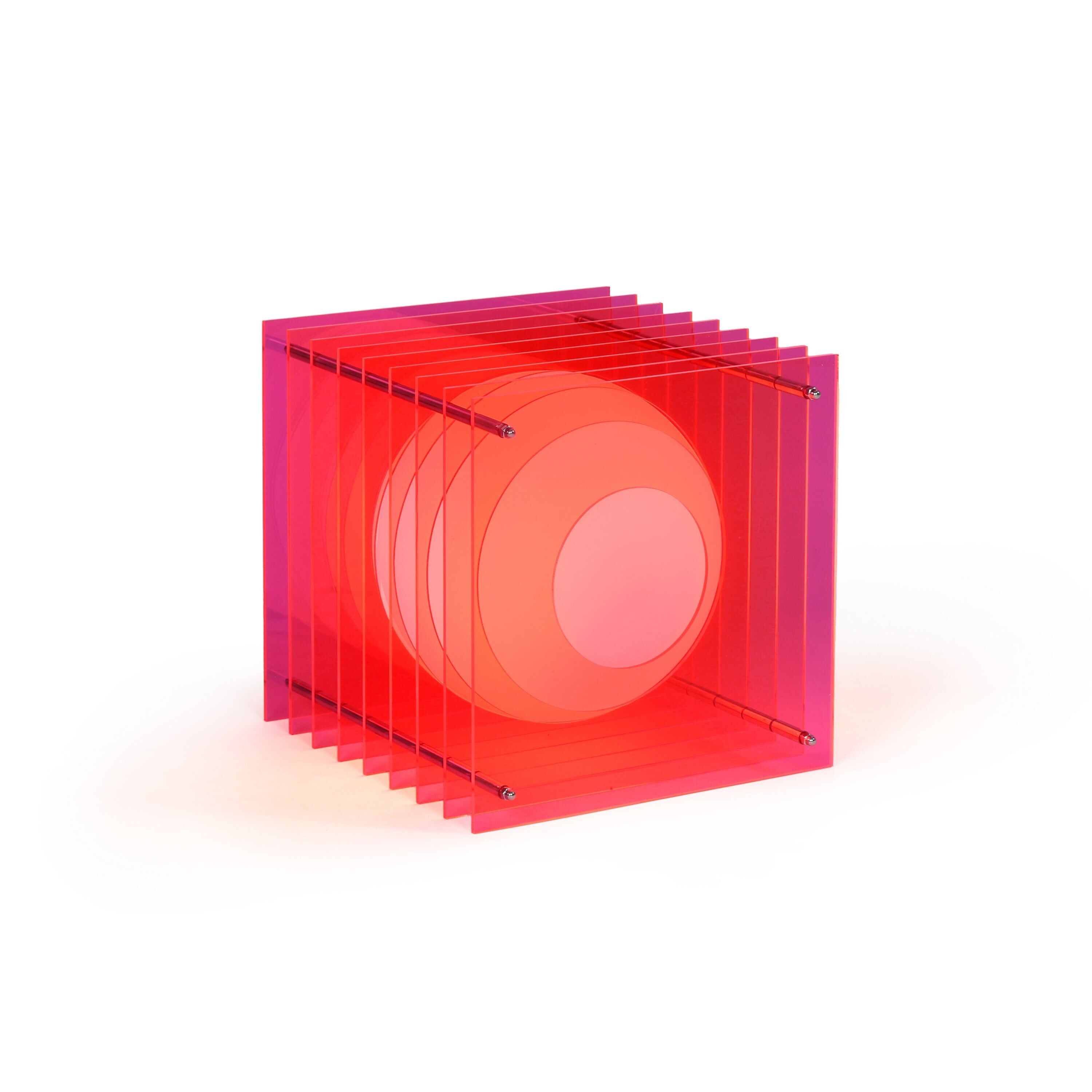 Lớp big square in electric pink acrylic CE