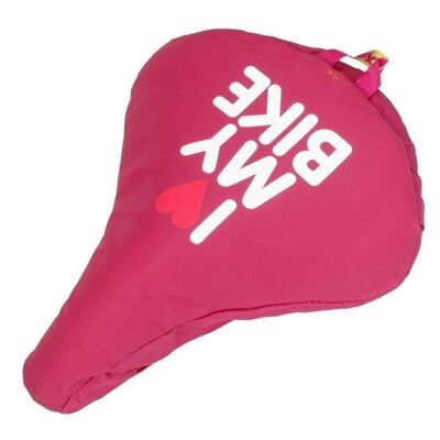 Liix Saddle Cover I Love My Bike Pink