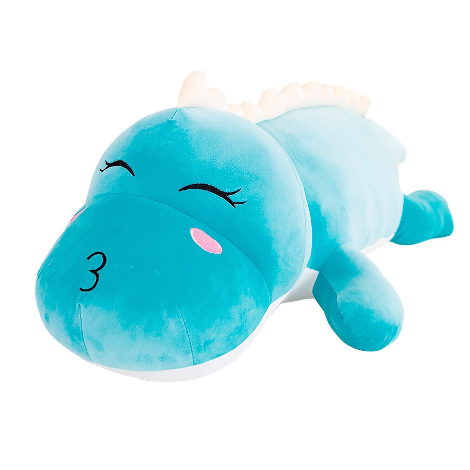 Almohada extrasuave y mullida diseño dinosaurio azul. 50 cm. Color:Azul 