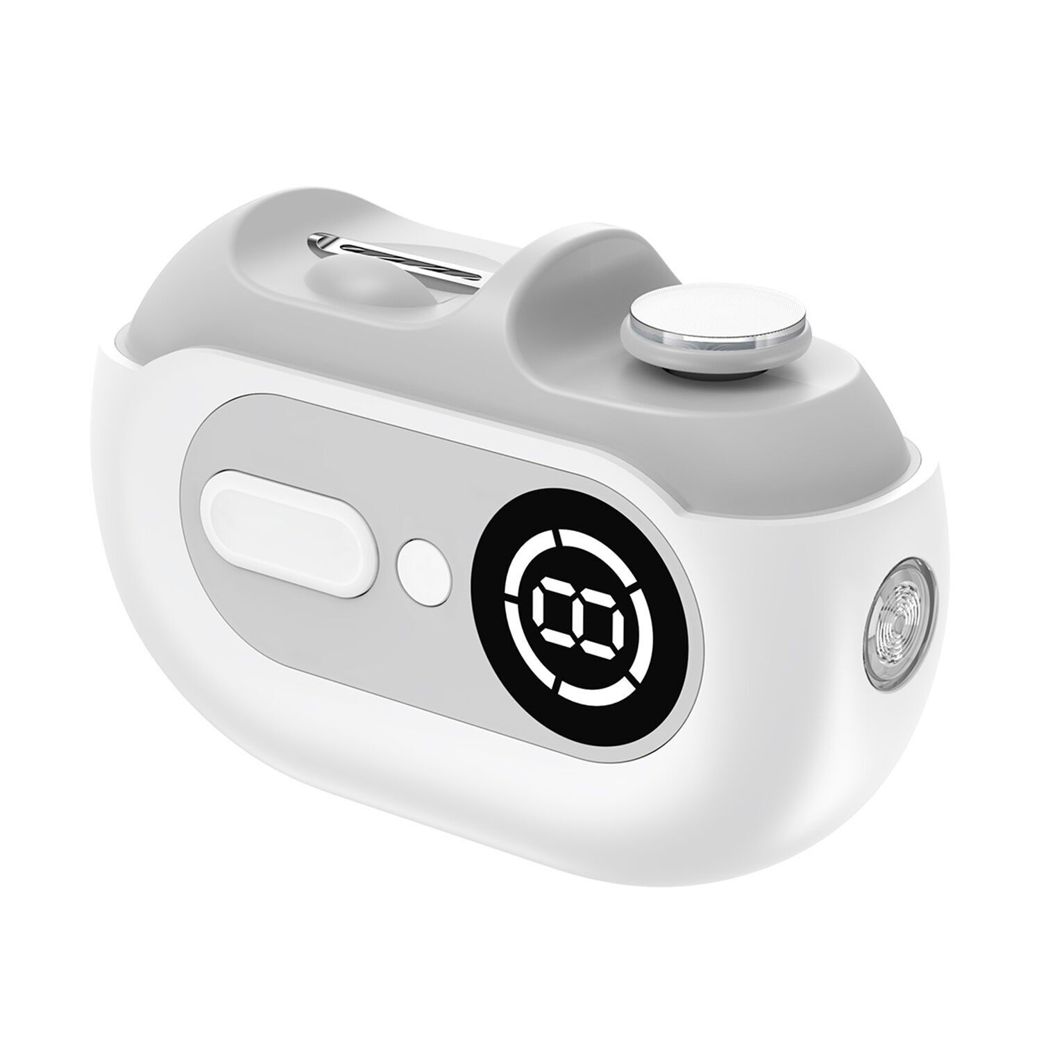 Coupe-ongles électrique 4 en 1. Tailler, limer, polir, manucure. Avec lampe UV.Couleur : Blanc