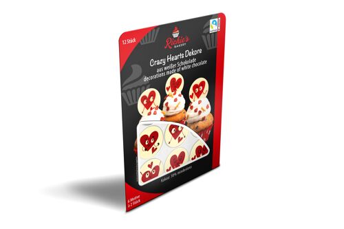 Richie´s Bakery Fairtrade Schokodekore "Crazy Hearts"