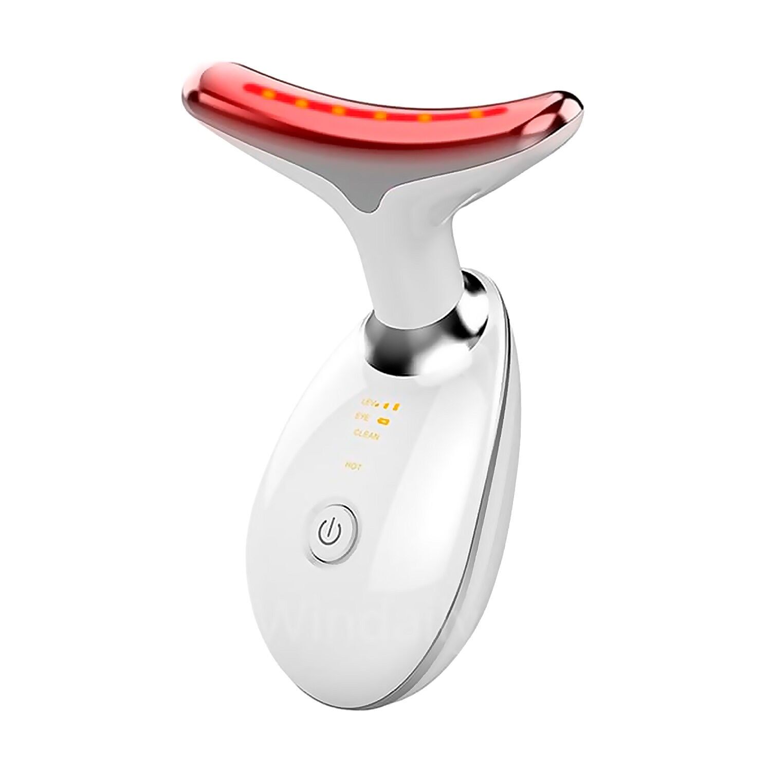 Appareil de massage anti-rides pour le visage avec 3 modes d'utilisation : EMS, compresse chaude et 7 lumières LED.Couleur : Blanc