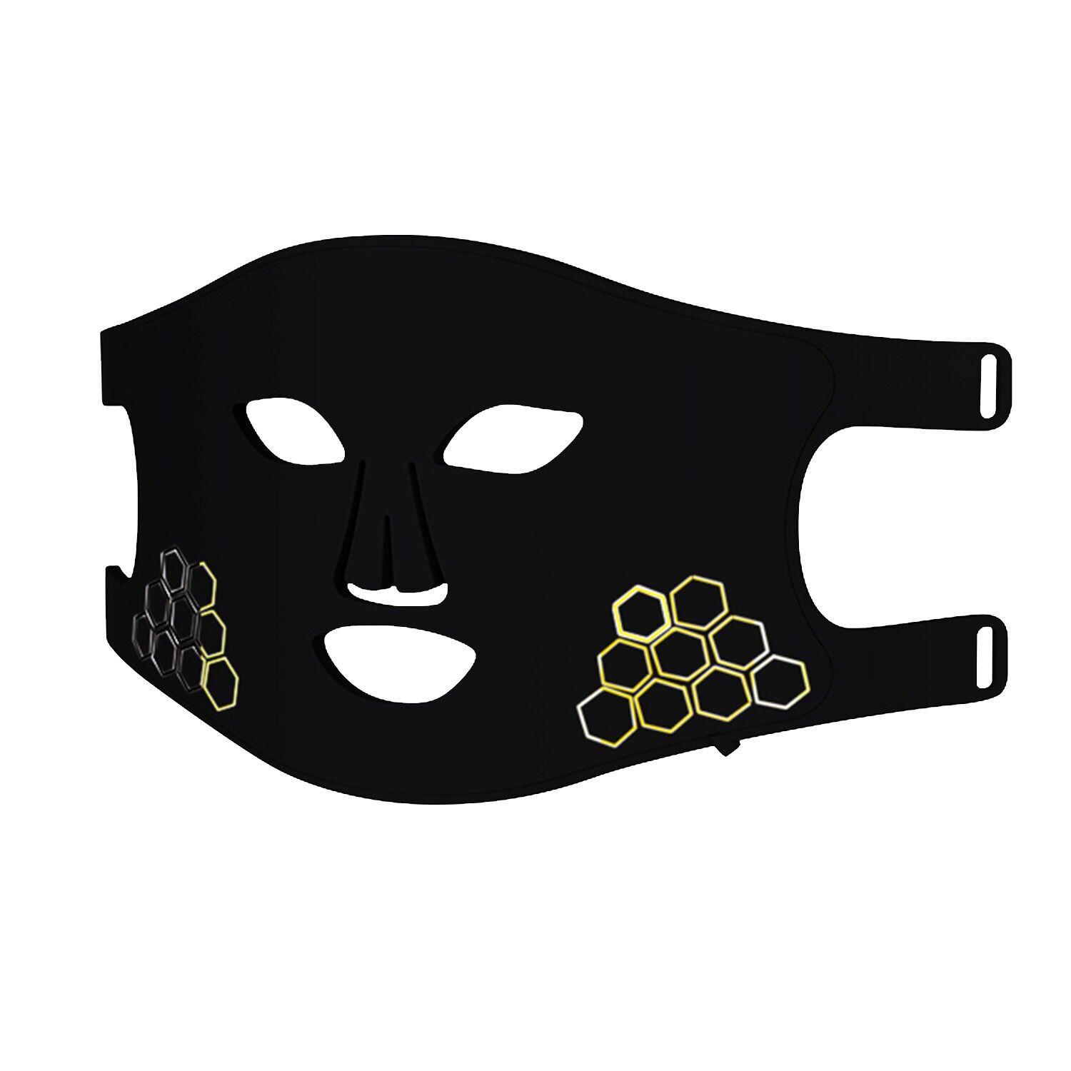 LED-Lichttherapie-Gesichtsmaske mit 4 Modi und Infrarot. Farbe: Schwarz