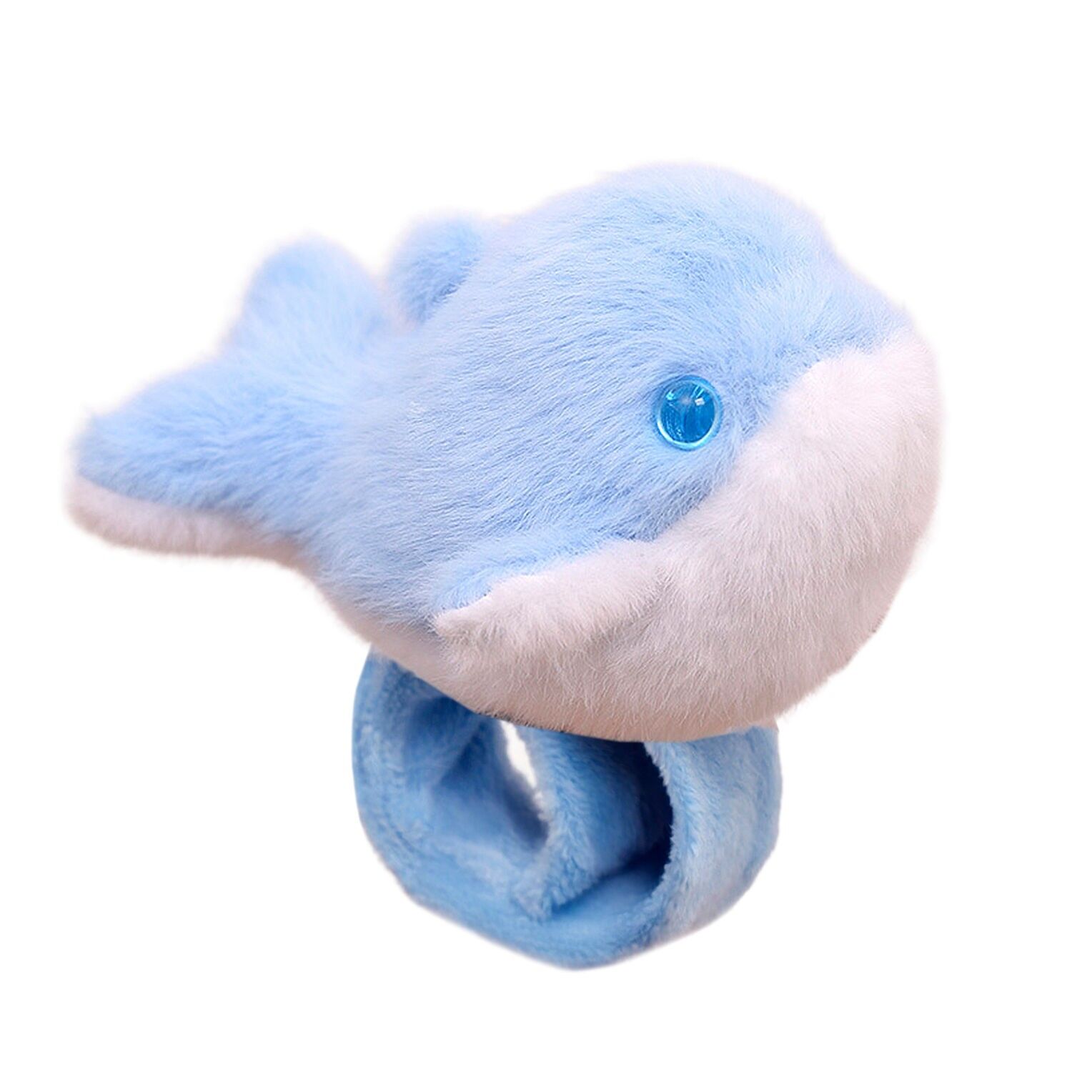 Besonders weiches und flauschiges Plüschtier. Blauwal-Design mit Aufrollmechanismus. 14 cm.Farbe: Blau