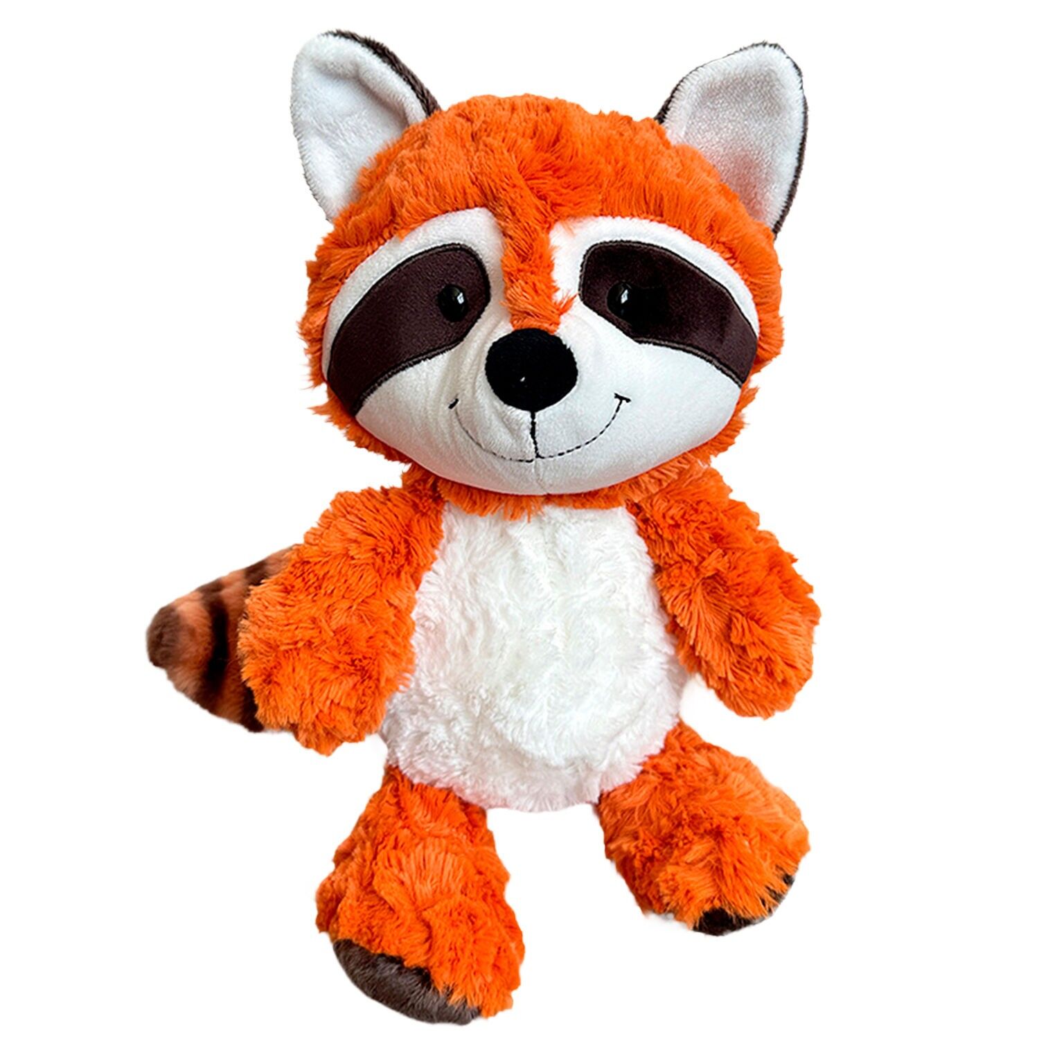 Besonders weiches und flauschiges Plüschtier. Waschbär-Design. 53 cm.Farbe: Orange